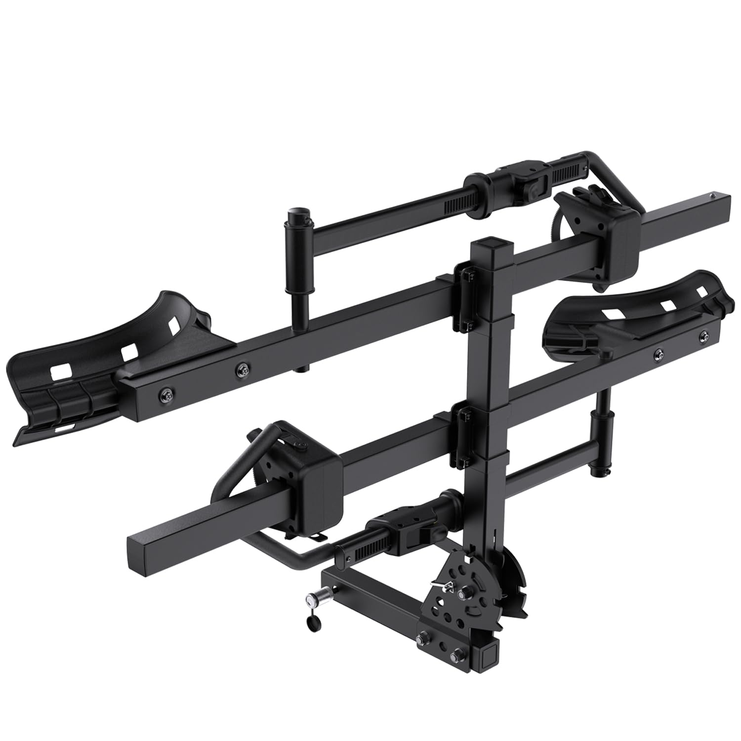 Heavy Duty 2-Bike Hitch Rack for E-Bikes & Fat Tire Bikes - 200 lbs Capacity, Wobble-Free Smart Tilting Platform - Fits 2 Inch Receiver - Perfect for Road Trips, Camping & Outdoor Adventures