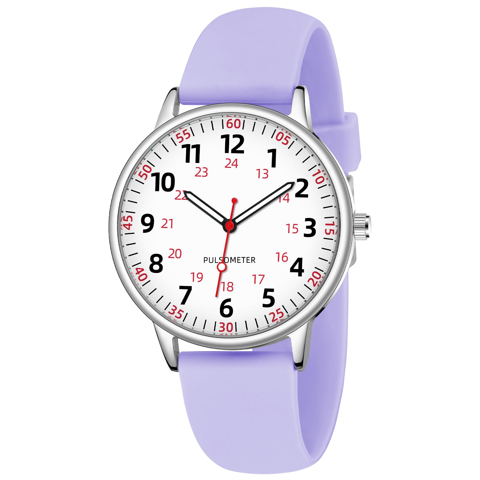 Waterproof Analog Nurse Watch for Women with Second Hand - Durable Silicone Nursing Watch for Healthcare Professionals & Medical Students - Perfect for Hospital Shifts, Clinical Duties & Daily Wear