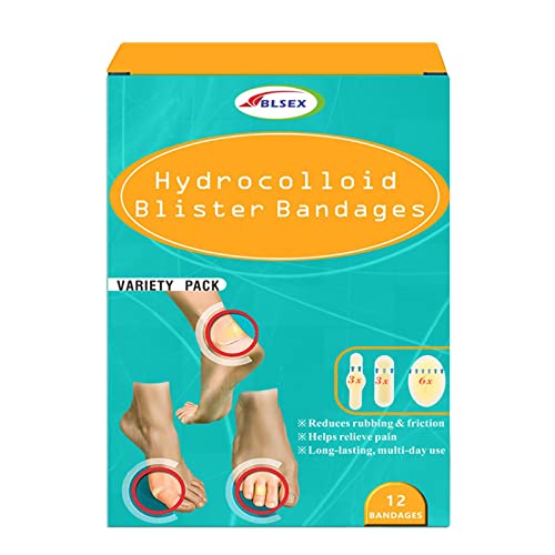 Hydrocolloid Bandages for Blisters & Acne - Waterproof Blister Prevention Pads for Heels & Feet - Cushioned Hydrocolloid Tape with Pumice Stone - Ideal for Hiking, Running & Daily Foot Care (One Size)