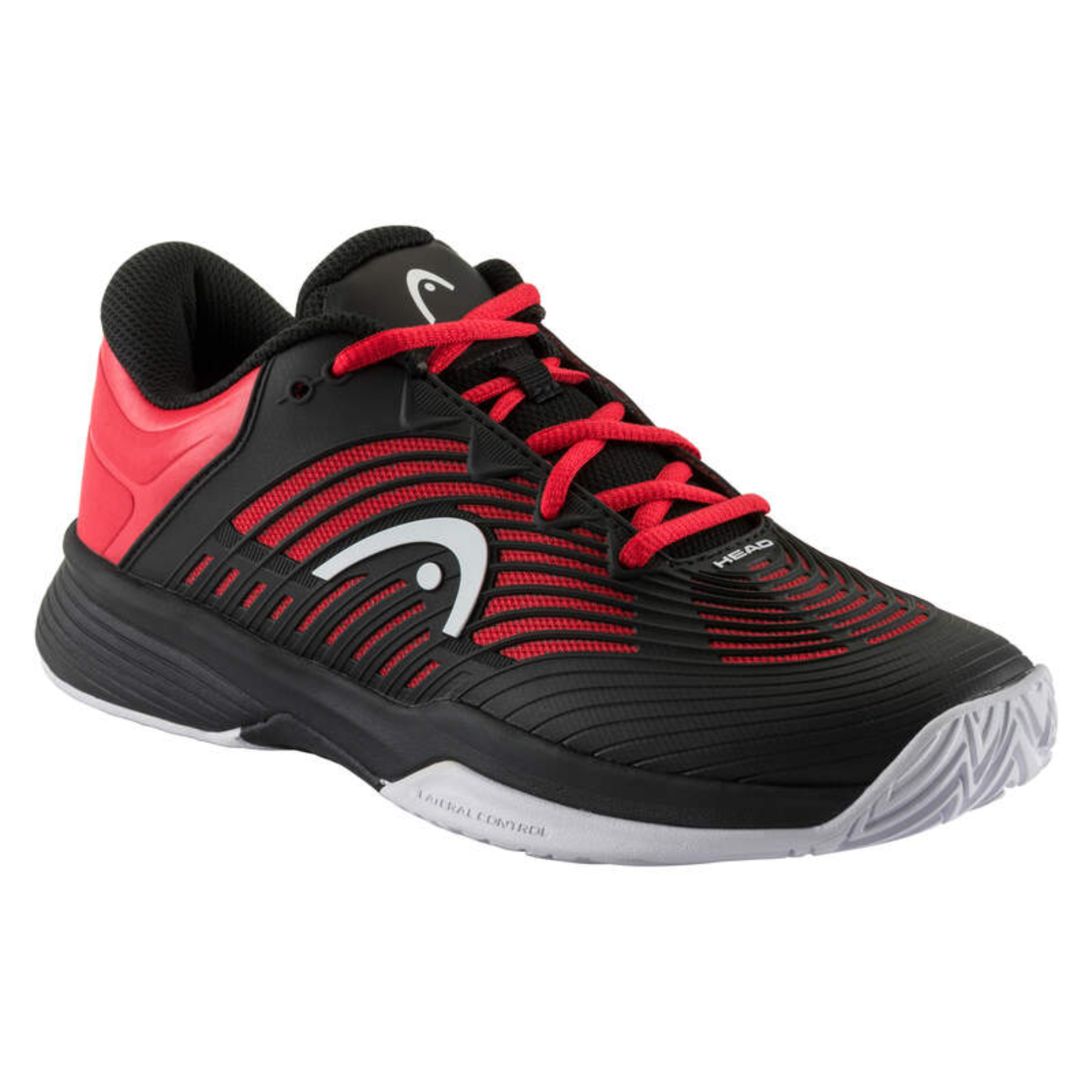 Head Revolt Pro 4.5 Junior Tennis Shoes for Boys & Girls - Lightweight Performance Court Shoes with Cushioned Support - Black/Red Colorway - Perfect for Junior Tennis Matches & Training Sessions