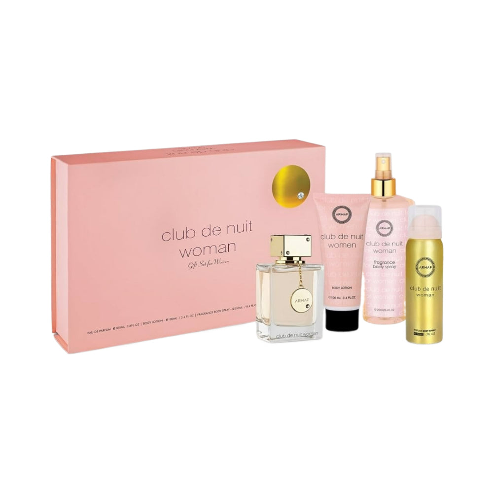 Club De Nuit Femme 4 Piece Eau de Parfum Set - 105ml Luxury Women's Perfume Gift Set | Perfect for Date Night, Office & Special Occasions