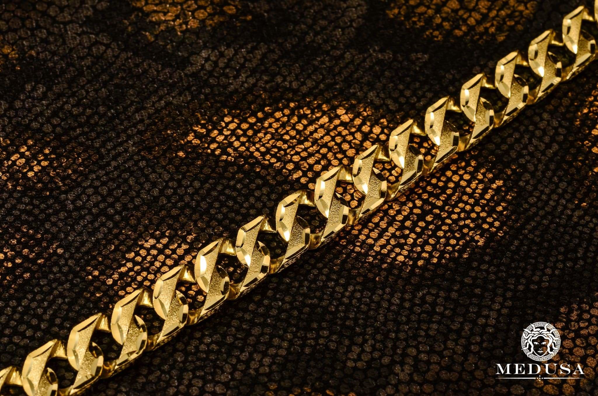 12mm Miami M3 Cuban Link Chain for Men - 14K Gold Plated Stainless Steel Hip Hop Necklace - Perfect for Gifts, Parties, and Streetwear Fashion