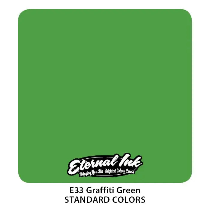 Graffiti Green - Premium Eternal Ink for Tattoo Artists & Body Art - Long-Lasting, Vibrant Color for Professional Tattoos & Permanent Makeup