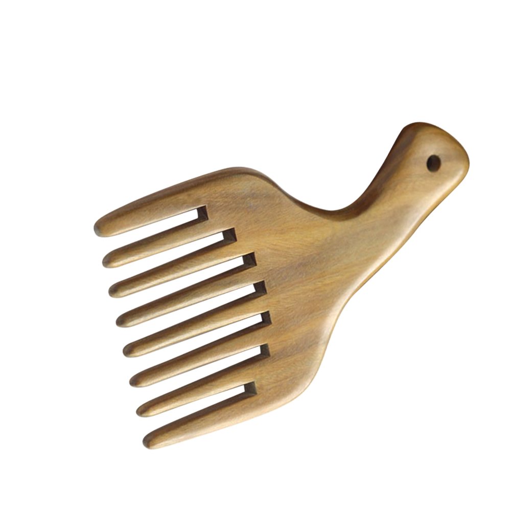 Premium Sandalwood Hair Comb - Wide Tooth Wooden Comb for Men & Women - Detangling Afro Pick for Natural Hair, Beard & Curly Hair - Perfect for Daily Styling & Travel Accessories