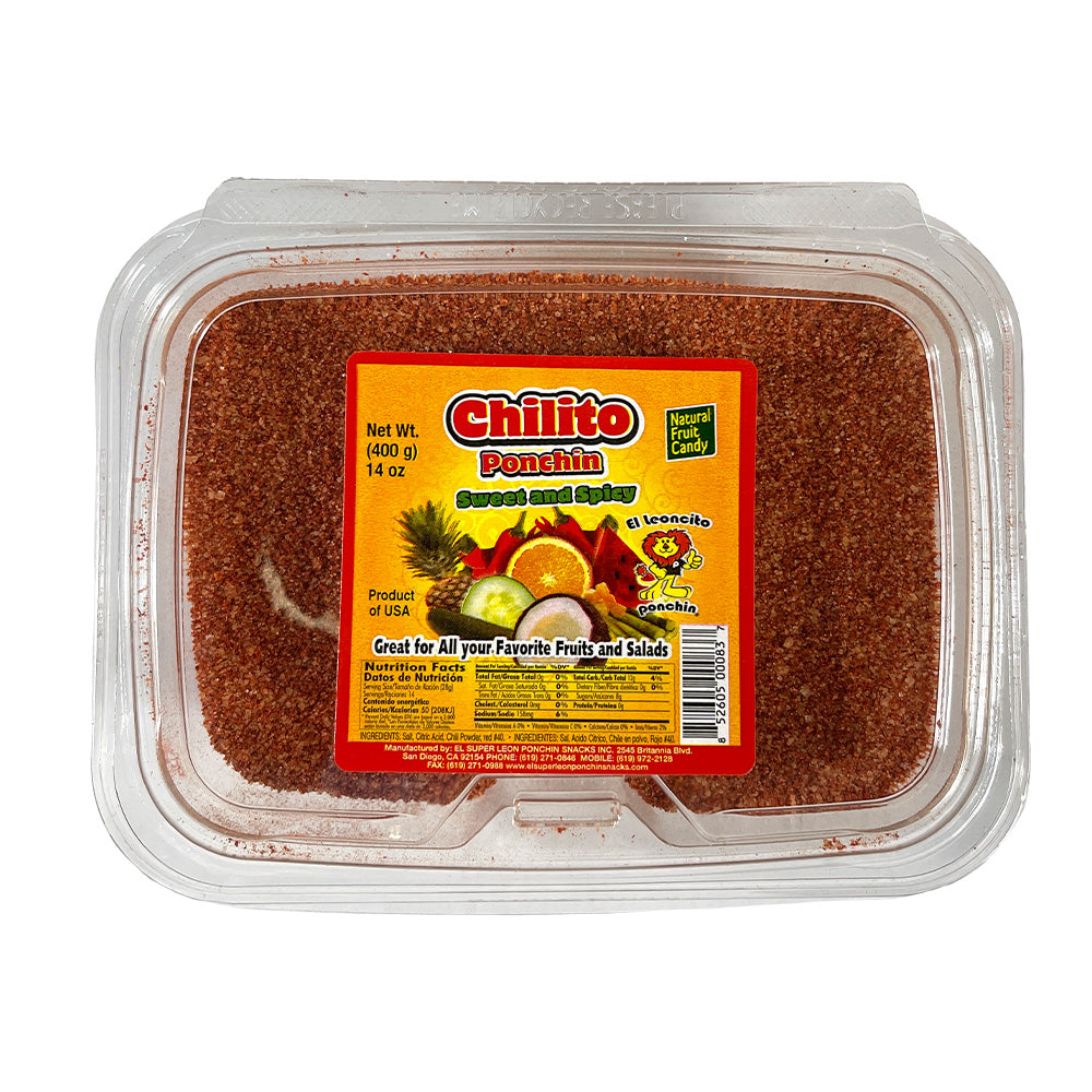 El Leon Chilito Chili Powder Display | 14oz Tub – Perfect for Spicing Up Tacos, Nachos & Mexican Dishes