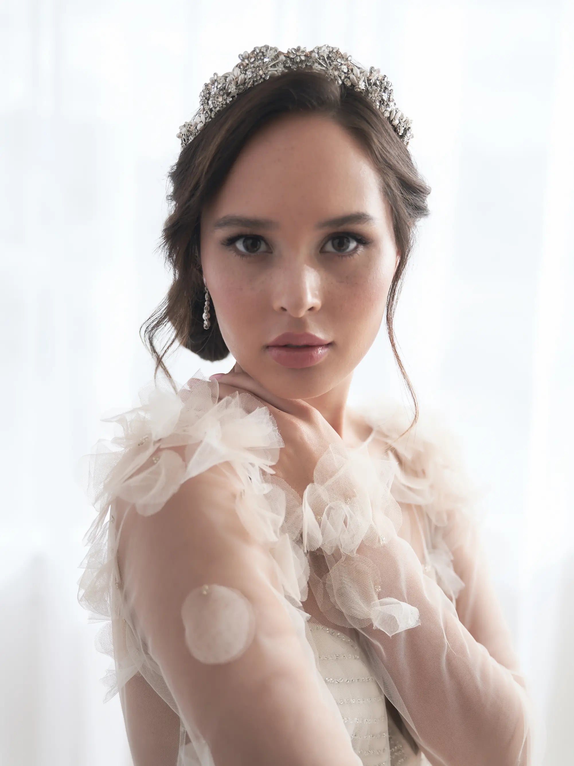 Madeline Crown - Elegant Floral Headpiece for Weddings, Parties & Special Occasions | Perfect Bridal Accessory & Photo Prop