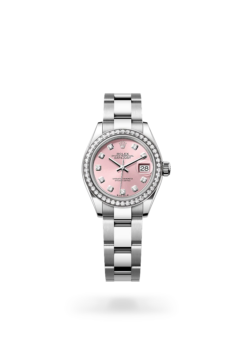 Rolex Lady Datejust 28mm Watch - White Rolesor Oystersteel & White Gold, M279384RBR-0004 | Luxury Women's Watch for Formal Events & Special Occasions