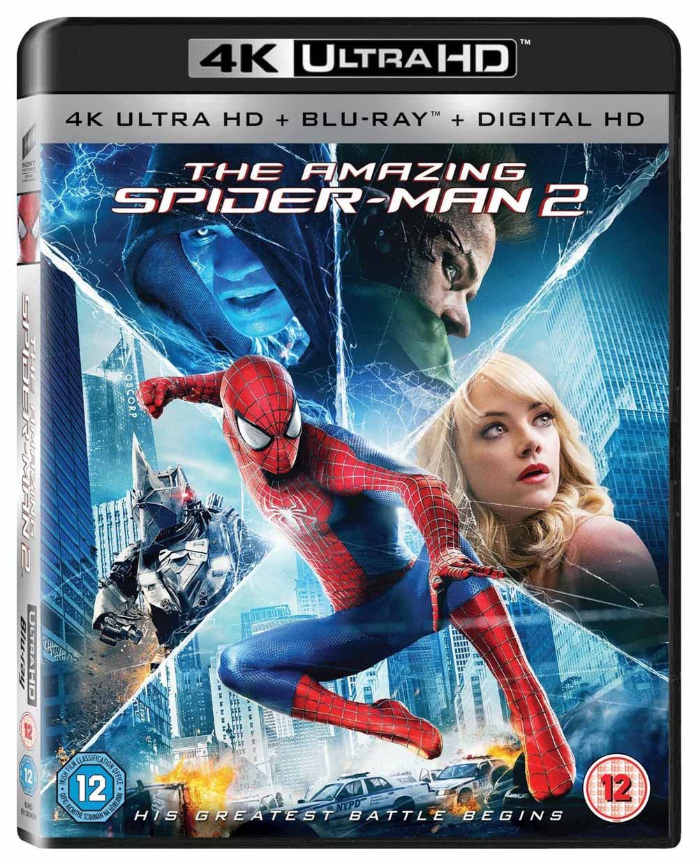 The Amazing Spider-Man 2 - Electro's Power 4K Ultra HD + Blu-Ray [Region Free] - Superhero Movie for Home Theater & Marvel Fans