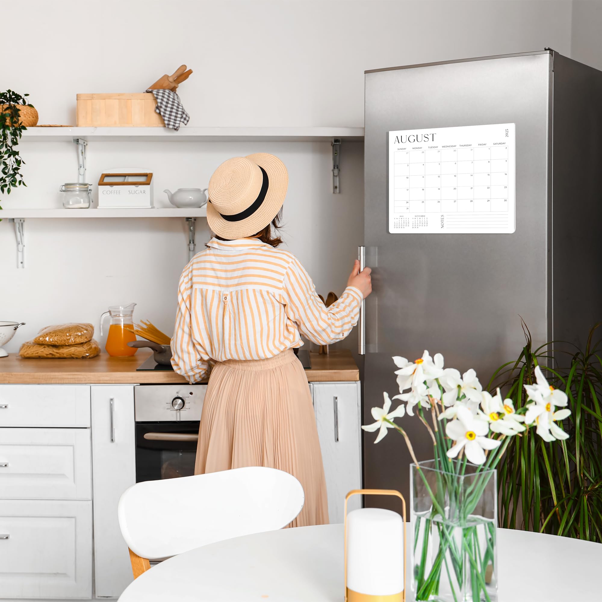 2025-2026 Magnetic Refrigerator Calendar Planner - 18 Month Organizer (Jan 2025-July 2026) - Dry Erase Whiteboard Fridge Calendar for Home, Office & Kitchen Planning - Perfect for Meal Tracking, Family Schedules & Important Dates