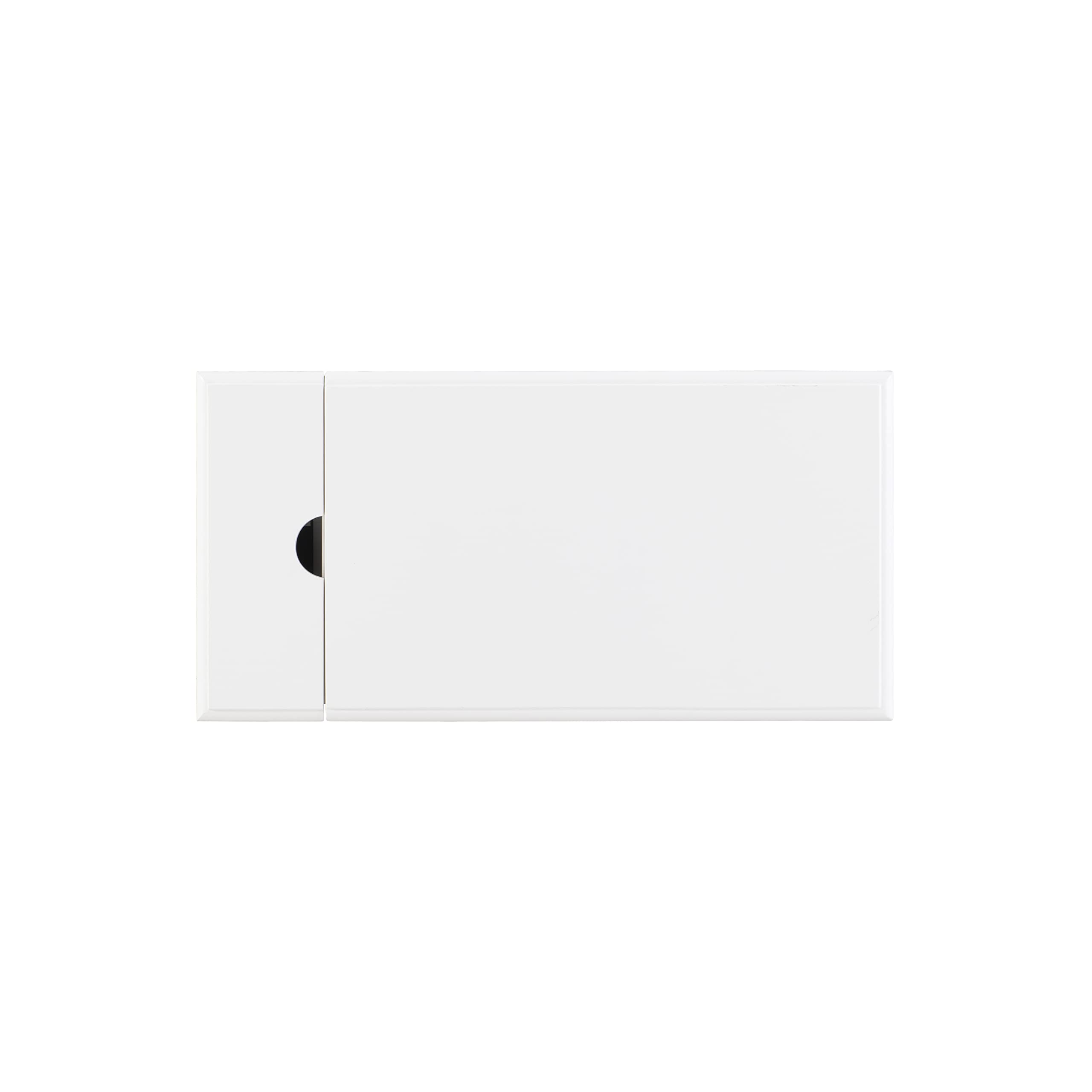 Powell Furniture Barron Small White Accent Table - Perfect for Living Room, Bedroom, or Entryway Decor