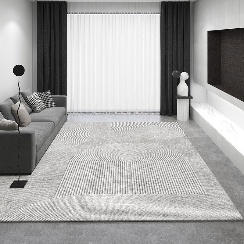 Extra Large Modern Gray Geometric Rugs for Bedroom, Living Room & Dining Room - Contemporary Area Rug with Stylish Placement Ideas for Home Decor