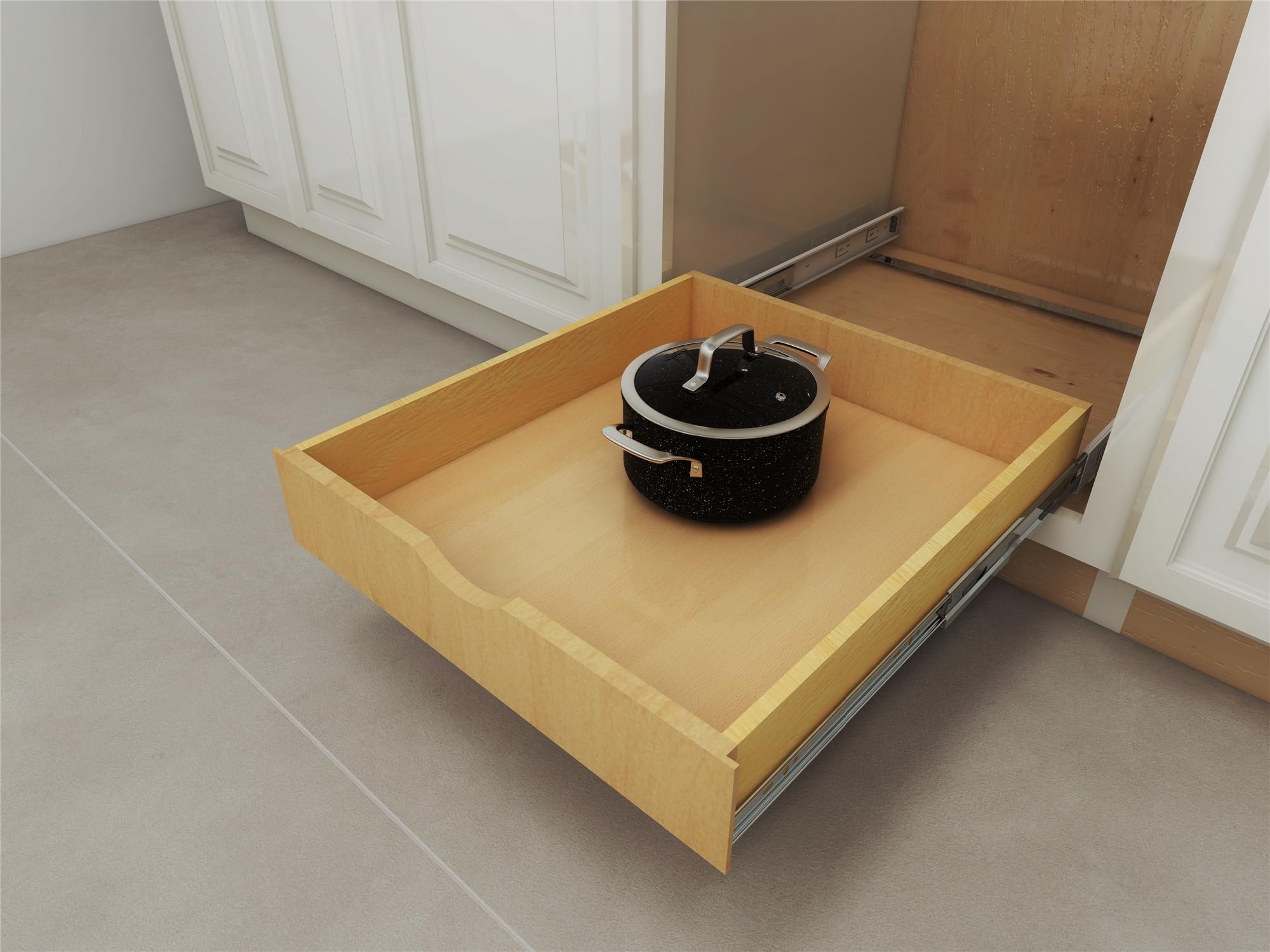 ELYSIAN 20-Inch Wide Soft Close Kitchen Drawer Organizer - Bottom Mount Pull Out Cabinet Storage Shelf for Cooking Utensils | Fully Assembled Wooden Under Cabinet Sliding Shelf for Easy Access to Pots, Pans & Kitchen Tools