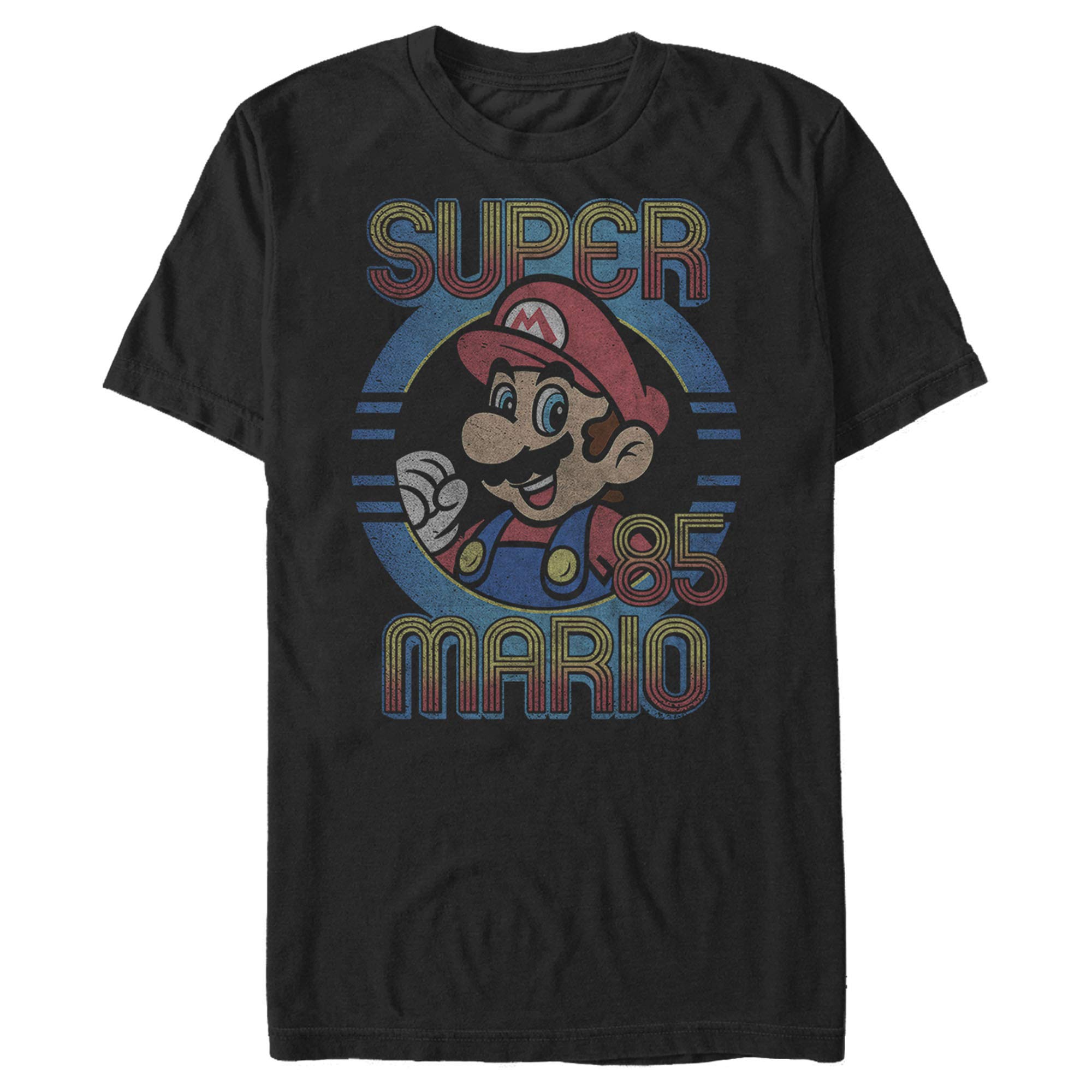 Vintage 1985 Nintendo Mario Men's Graphic T-Shirt - Retro Gaming Tee for Casual Wear & Cosplay