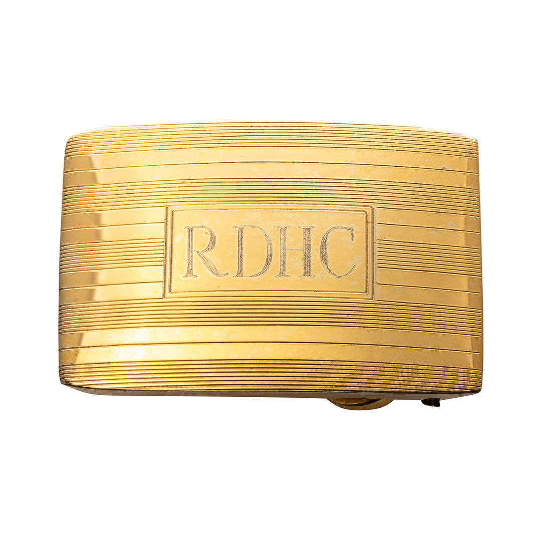 Vintage Gold Plated Belt Buckle 1 1/8