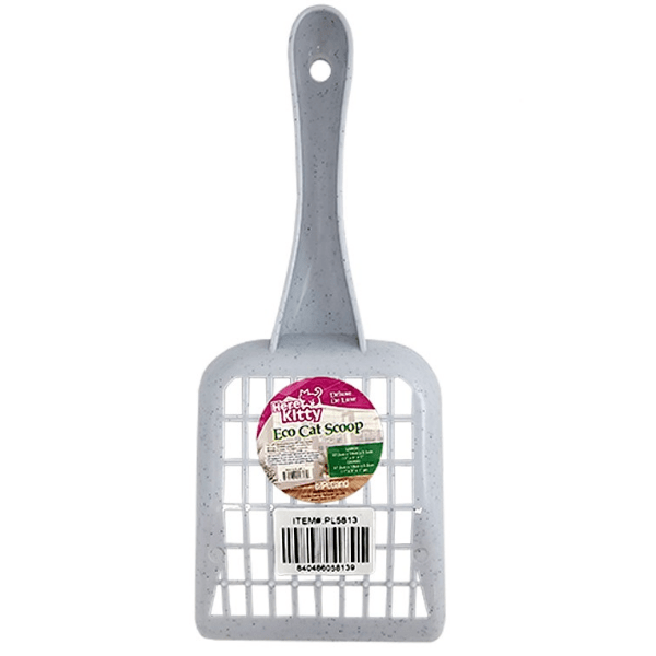 Premium Grey Cat Litter Scoop - Durable Stainless Steel with Ergonomic Handle for Easy Waste Removal | Perfect for Multi-Cat Homes & Large Litter Boxes