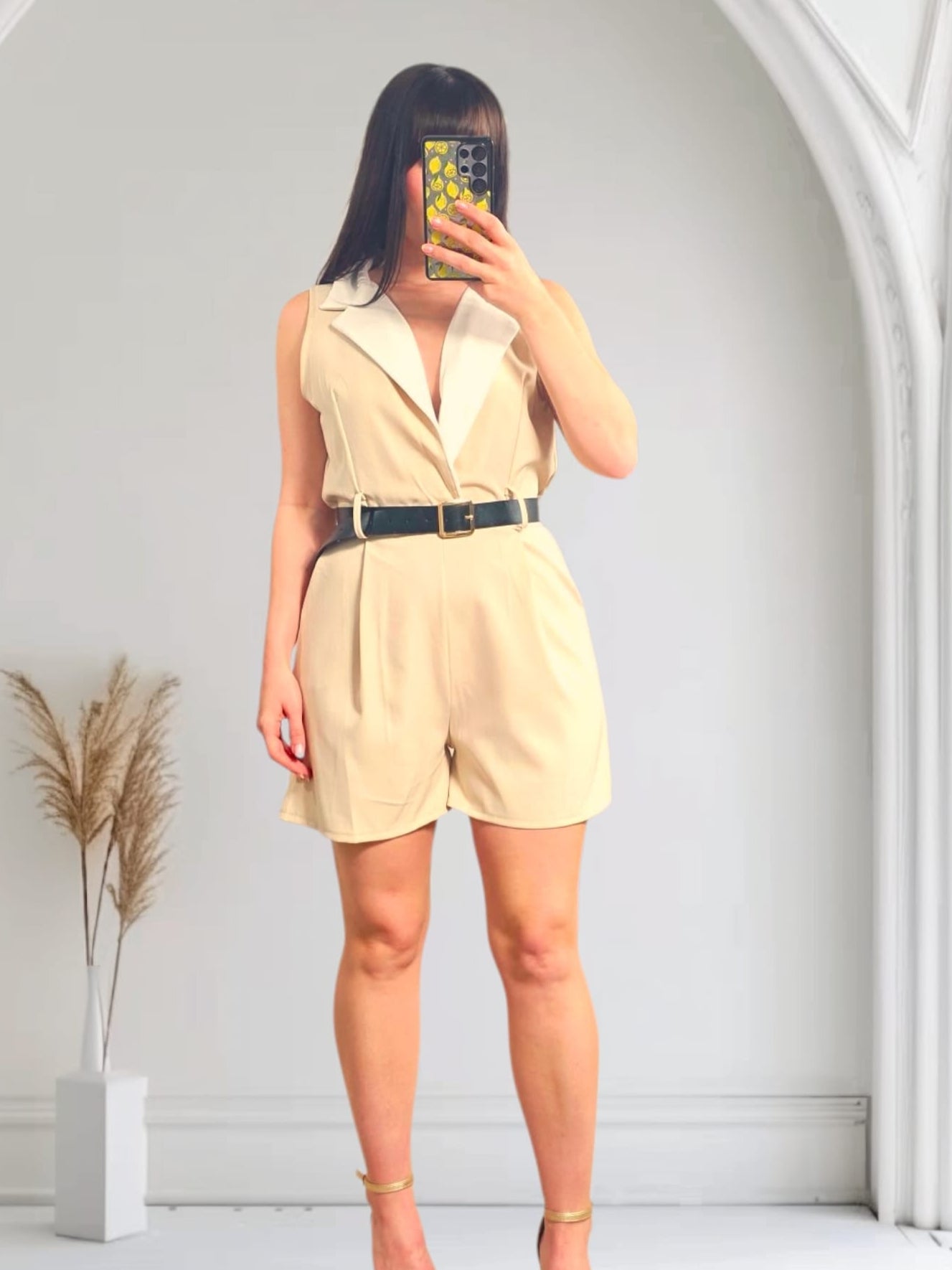 Raven Women's Jumpsuit Beige - Stylish One-Piece Romper for Casual Outings, Summer Wear & Beach Vacations