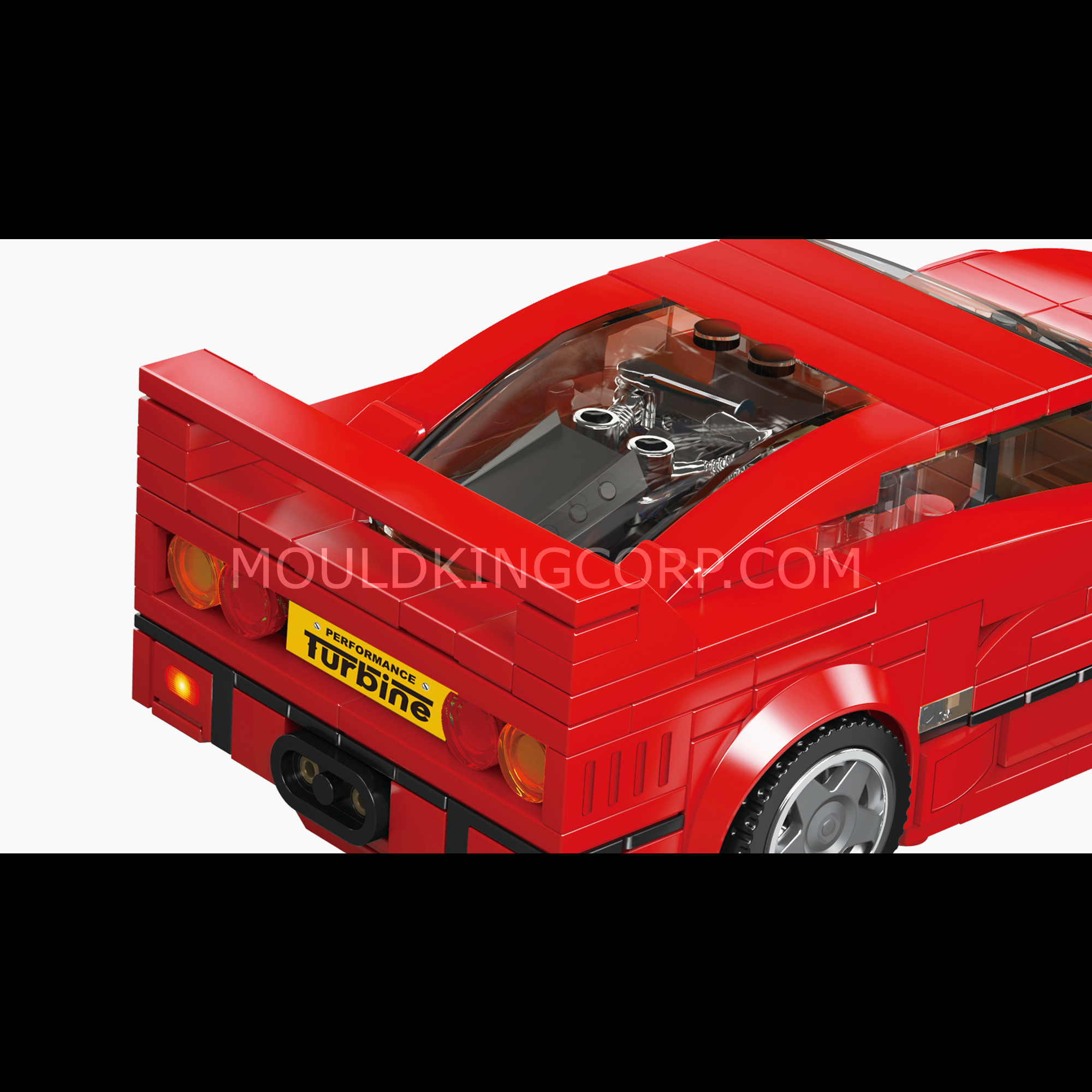 MOULD KING 27038 Rosso Corsa F40 Car Model Building Set - 338 PCS Sports Car Building Blocks for Adults & Teens | Perfect for Collectors, DIY Enthusiasts & Home Office Decor