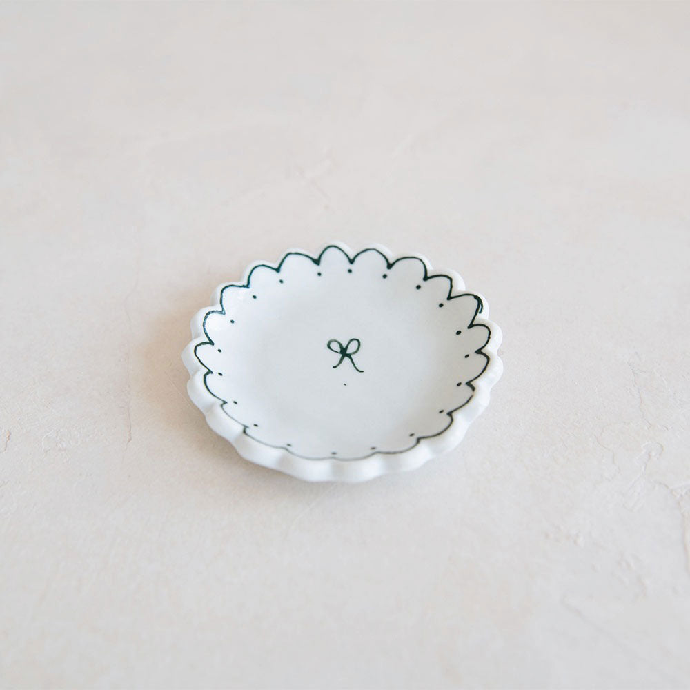 Hand Painted Porcelain Dish with Forest Design - Elegant Decorative Plate for Dining, Home Decor & Gift Giving