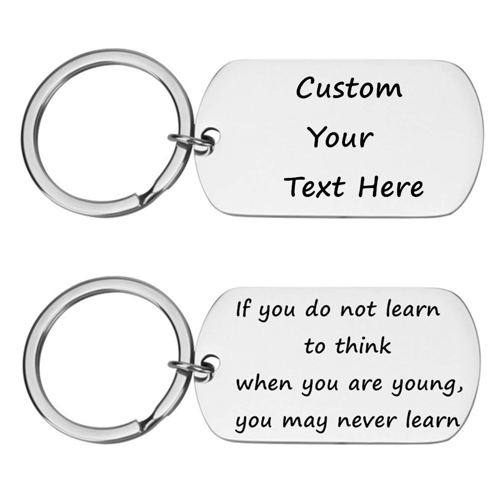 Personalized Stainless Steel Keychain with Free Engraving - Custom Name Key Ring Gift for Men Women - Perfect for Anniversaries, Weddings, Corporate Events & Promotions