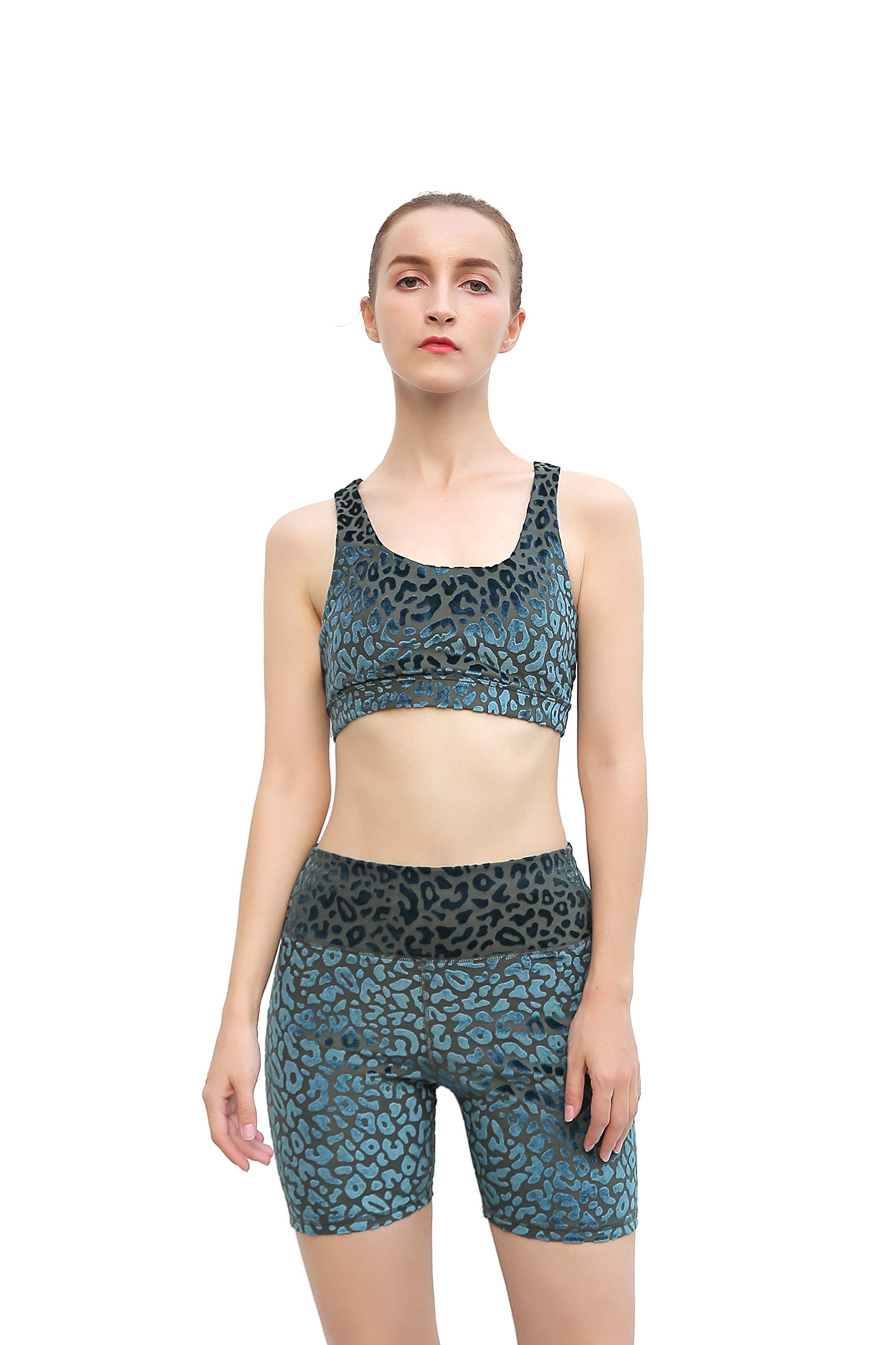 Women's 2-Piece Yoga Outfit Set - Breathable Athletic Top & Workout Shorts for Yoga, Pilates & Gym - Perfect for Home Fitness & Studio Sessions