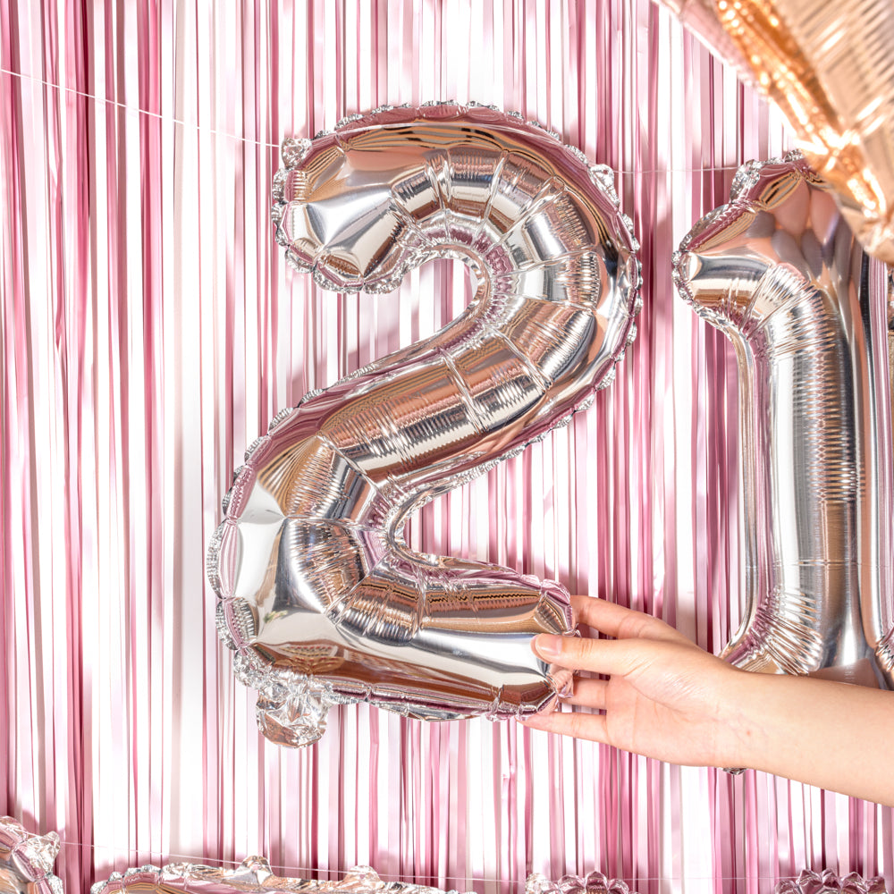 Balloonify Silver Mylar Number 2 Balloon - 16 Inch Large Foil Balloon for Birthday Parties, Baby Showers & Anniversary Celebrations (1 Count Box)