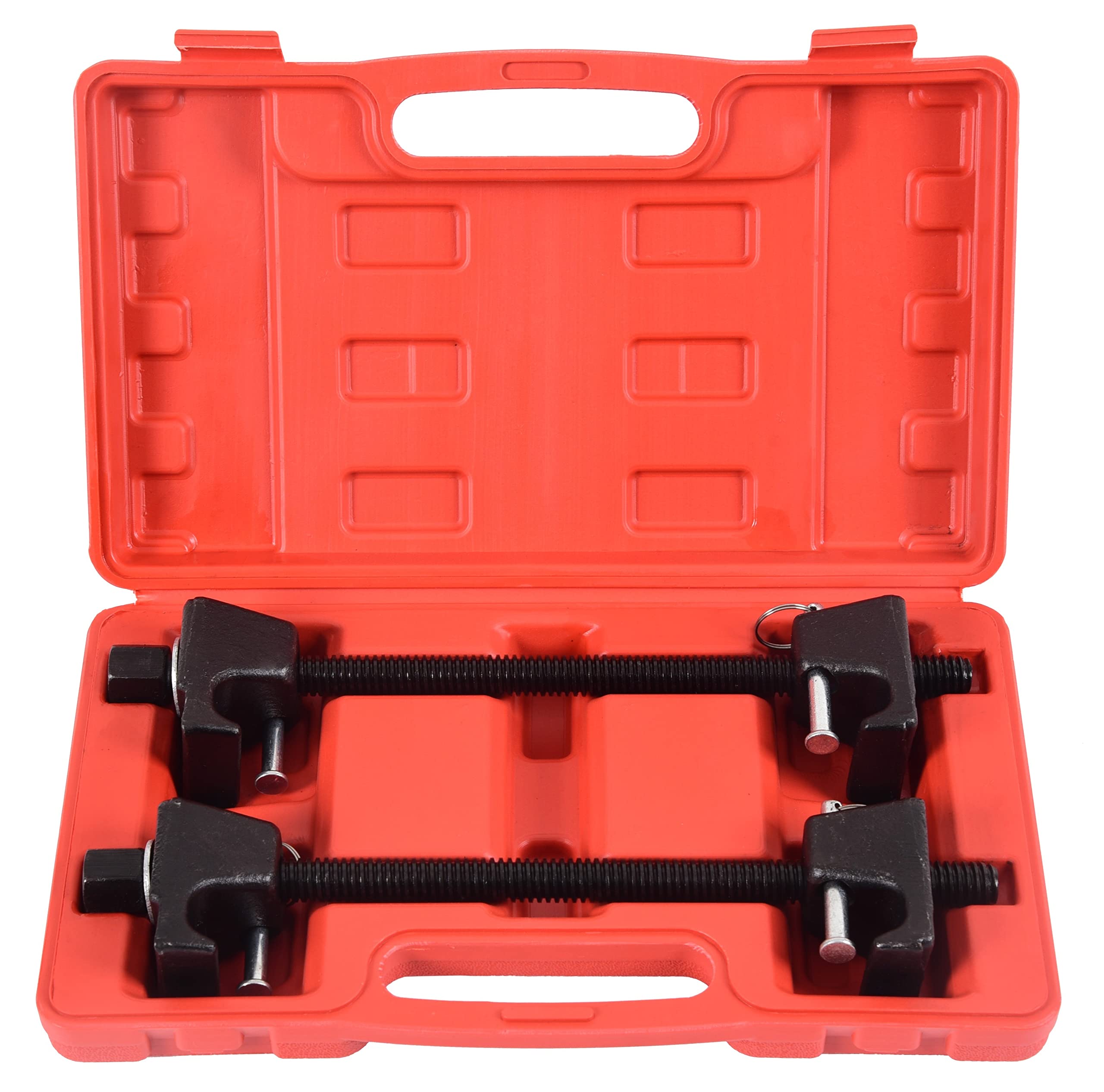 2PCS Auto Coil Spring Compressor Tool Kit - 300mm MacPherson Strut Shock Absorber Spring Compressor with 1/2