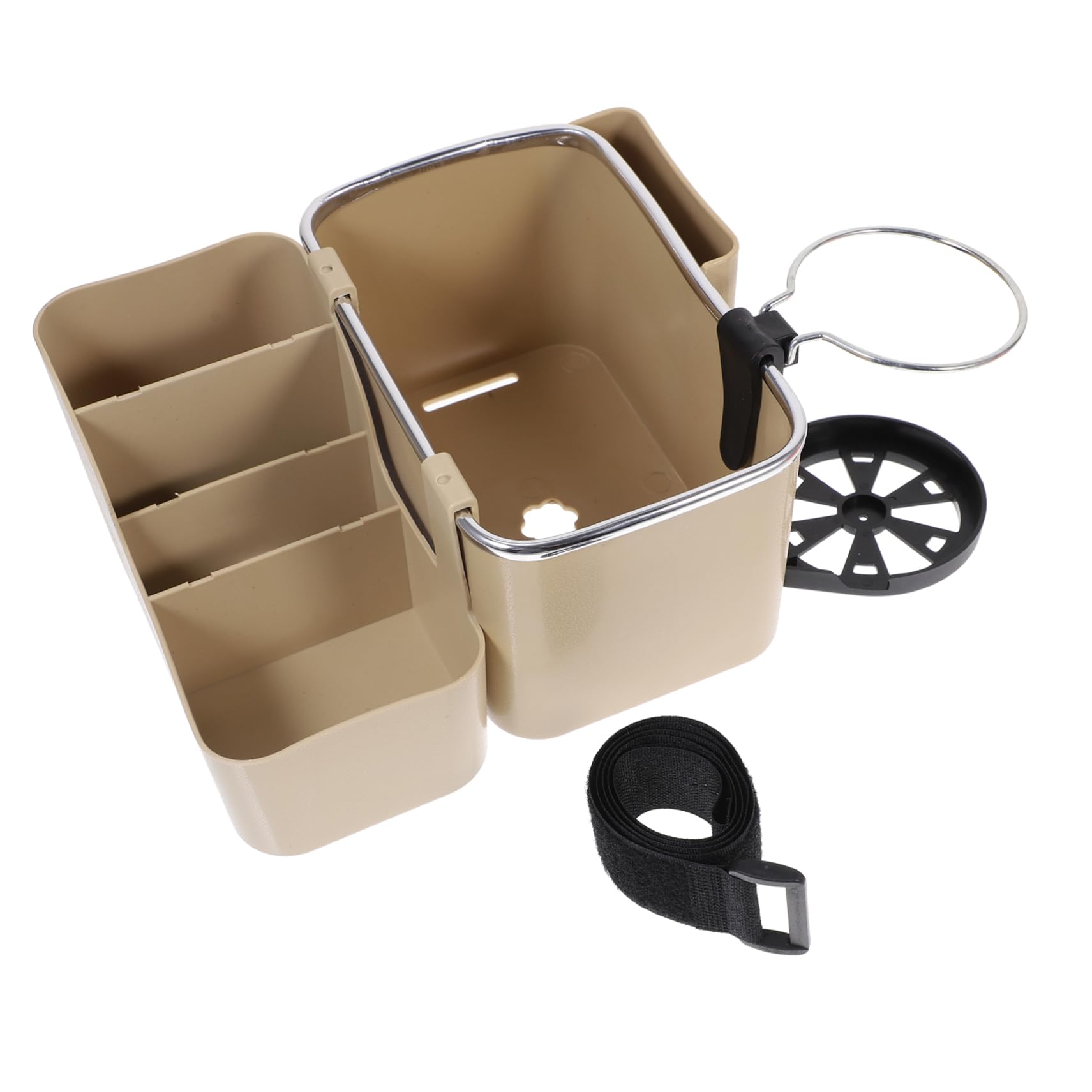 VINTORKY Car Storage Box Organizer - ABS Trunk Organizer Tray for SUV & Sedan, Multi-Compartment Console Organizer with Tissue Box Holder - Perfect for Road Trips, Grocery Shopping & Car Interior Organization