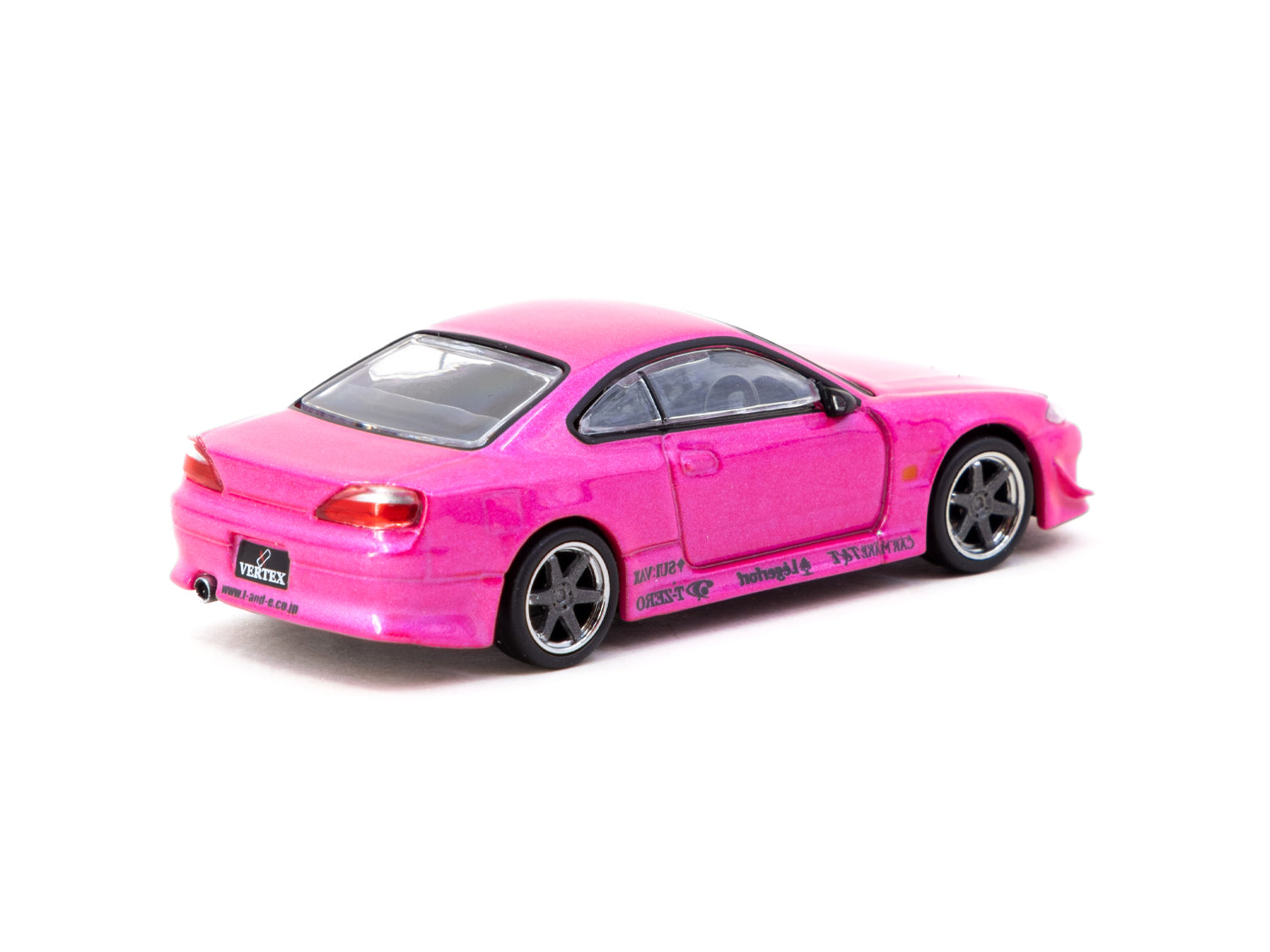 Tarmac Works 1/64 Scale Diecast Model - Nissan Silvia S15 Pink Metallic Collectible Toy Car for Adults & Kids | Perfect for Display, Racing Games & Car Enthusiast Collections