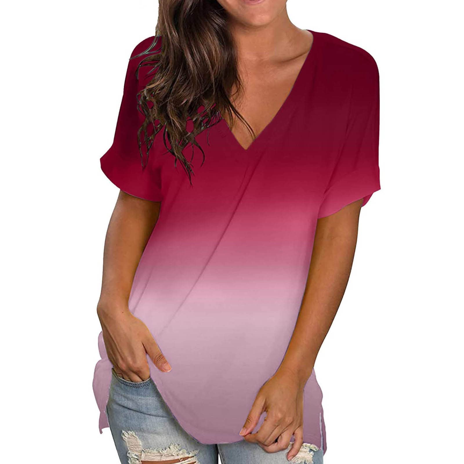 NIANTIE Plus Size Women's Tank Top - Loose Crewneck Tunic T-Shirt with Short Sleeves for Casual Wear | Perfect for Summer Outfits, Beach Days & Lounge Wear