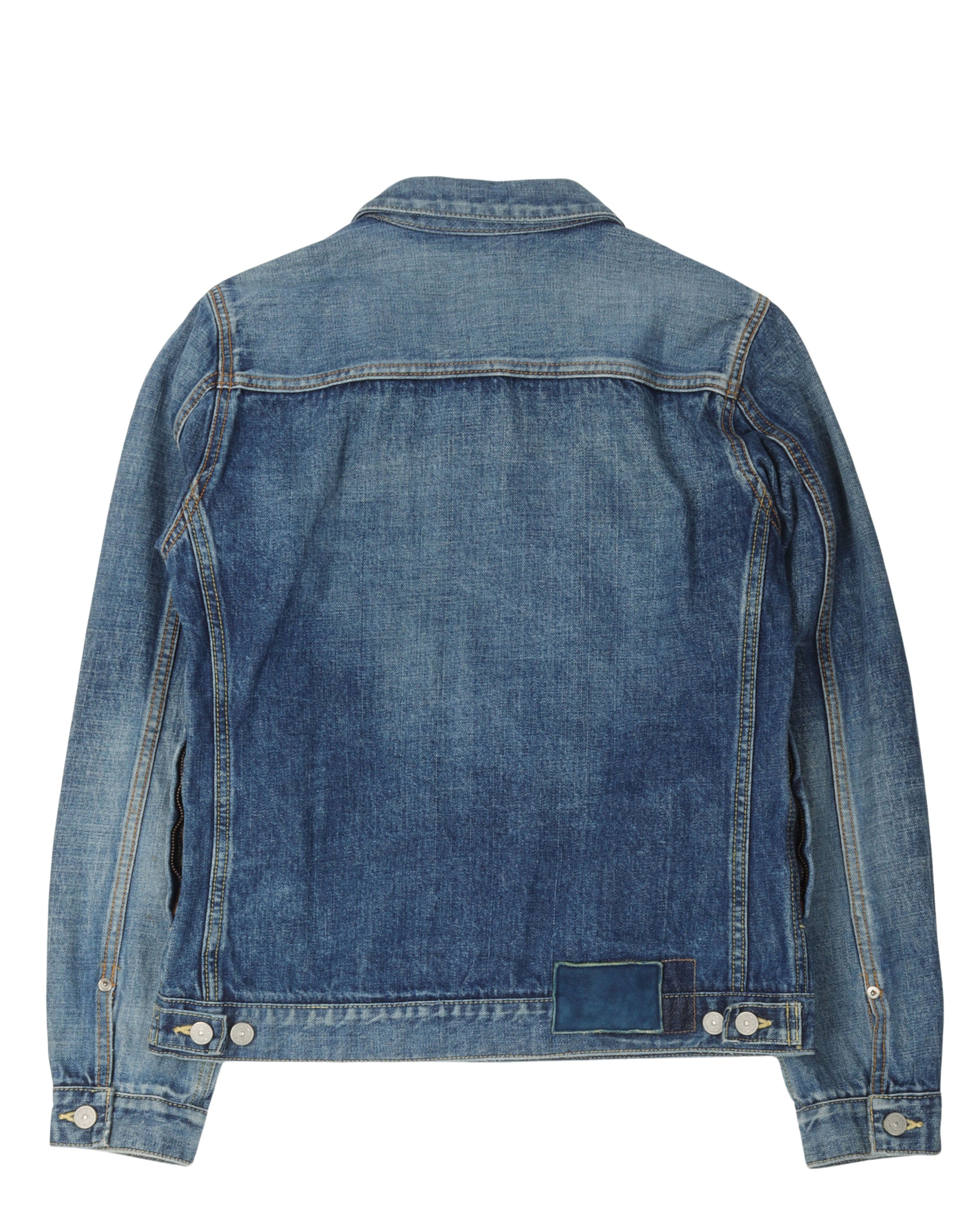 101 Denim Trucker Jacket for Men & Women - Vintage Style Distressed Denim Jacket with Button Front & Chest Pockets - Perfect for Casual Outfits, Streetwear & Layering in Fall & Spring