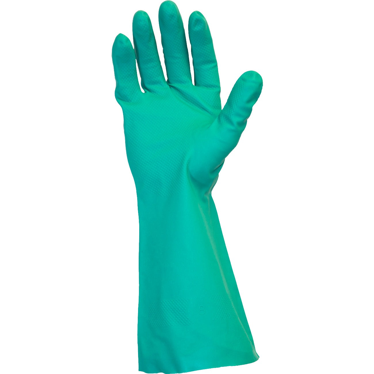 22mil Green Flock Unlined Nitrile Gloves (12/Pack) - Durable, Chemical-Resistant Safety Gloves for Medical, Cleaning, Food Handling & Industrial Use