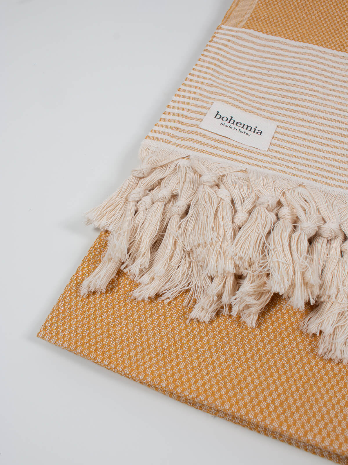 Premium Amalfi Hammam Towel - Soft & Absorbent Mustard Turkish Bath Towel for Spa, Beach, Yoga & Travel | Lightweight & Quick-Drying