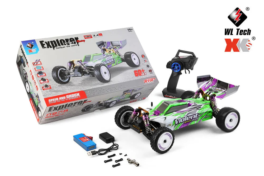 WLtoys XK 104002 1/10 Scale 2.4GHz 4WD Brushless RC Truck - 60km/h High Speed Remote Control Car for Off-Road Climbing & Racing | Perfect for Outdoor Adventures, Backyard Driving & RC Enthusiasts