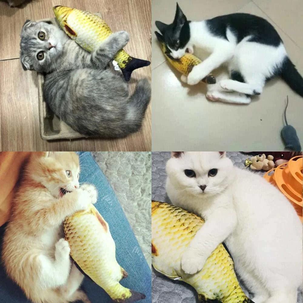 Interactive Electric Flipping Fish Cat Toy - Automatic Moving Kitten Plaything with Realistic Motion & Catnip - Perfect for Playtime, Exercise & Boredom Relief for Indoor Cats