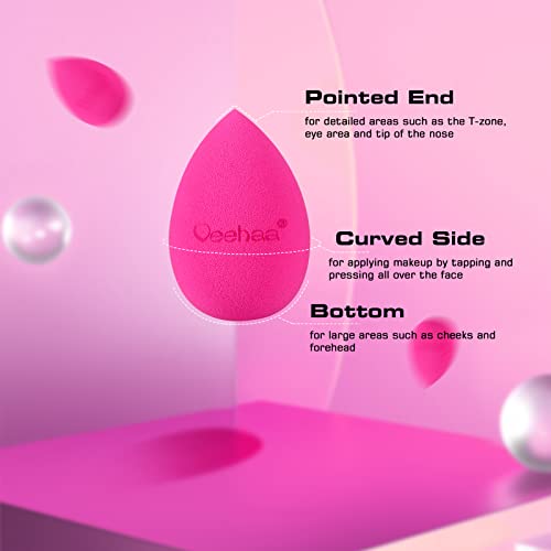 12PCS Latex-Free Makeup Sponge Set - Egg Shaped Beauty Blender for Foundation, Concealer & All Face Areas - Perfect for Professional Makeup Application & Travel