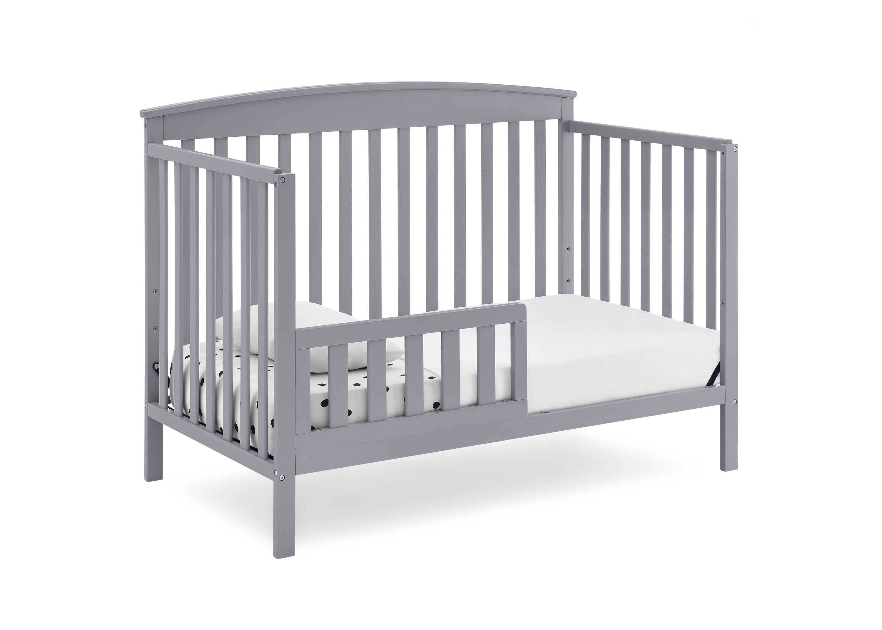 Hanover 6-in-1 Convertible Baby Crib to Toddler Bed - Adjustable Height, Greenguard Gold Certified - Perfect for Nursery, Daycare & Small Spaces