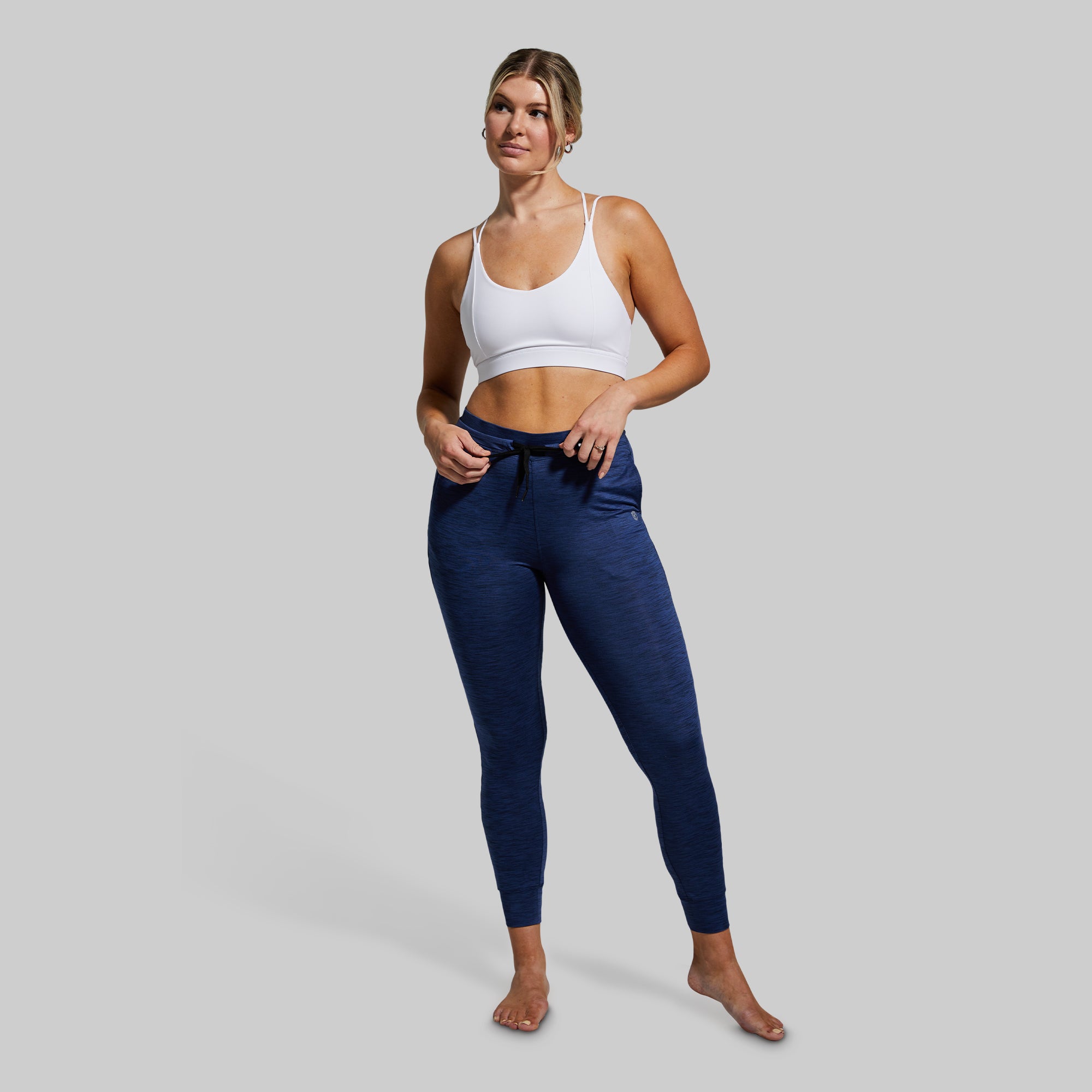 Women's Relaxed Fit Athleisure Jogger Pants - Soft Lounge Pants for Yoga, Running & Casual Wear (Navy Blue)