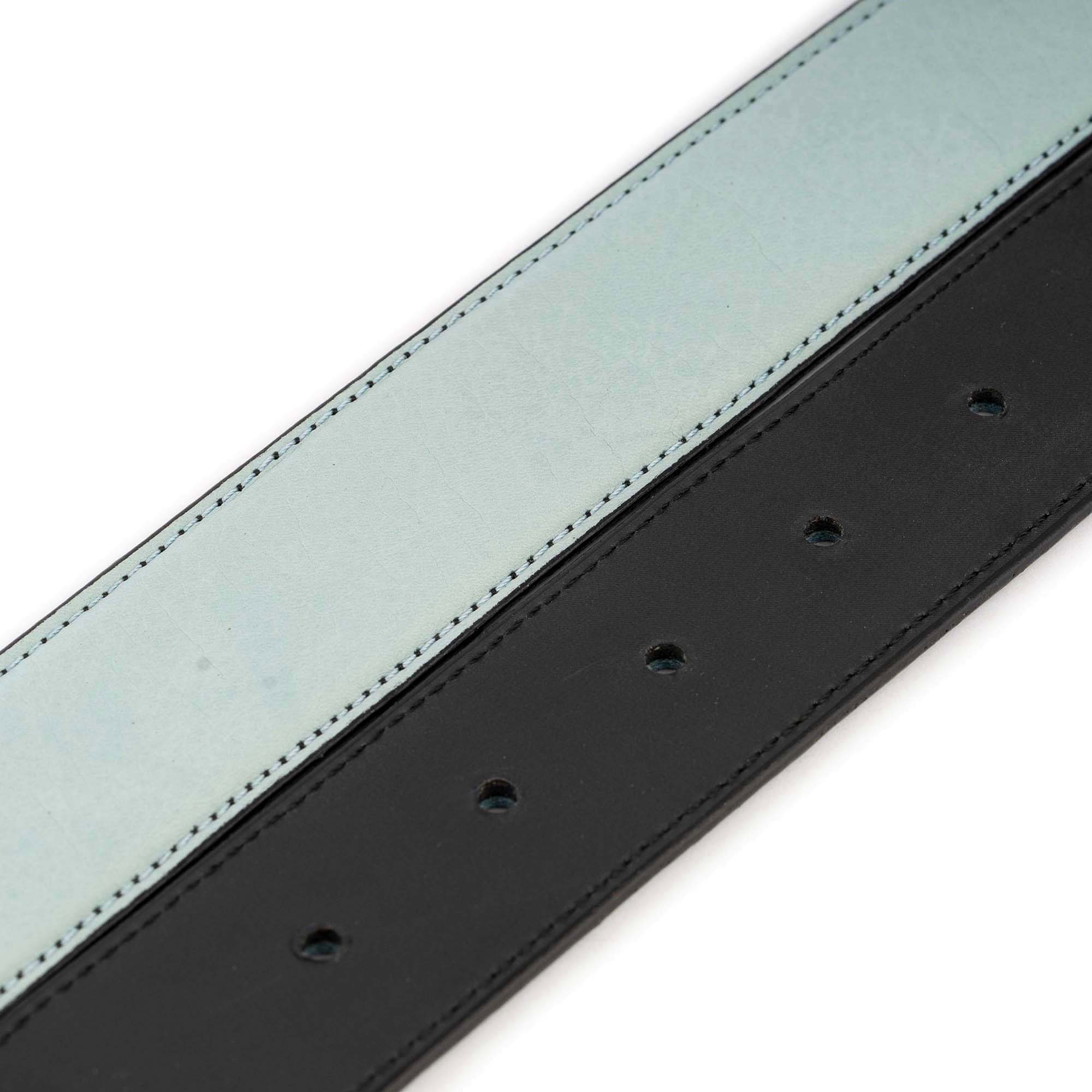 Genuine Pale Blue Leather Belt Strap Replacement for Cartier Buckles - Classic & Stylish Accessory for Watches, Bracelets & Fashion Outfits