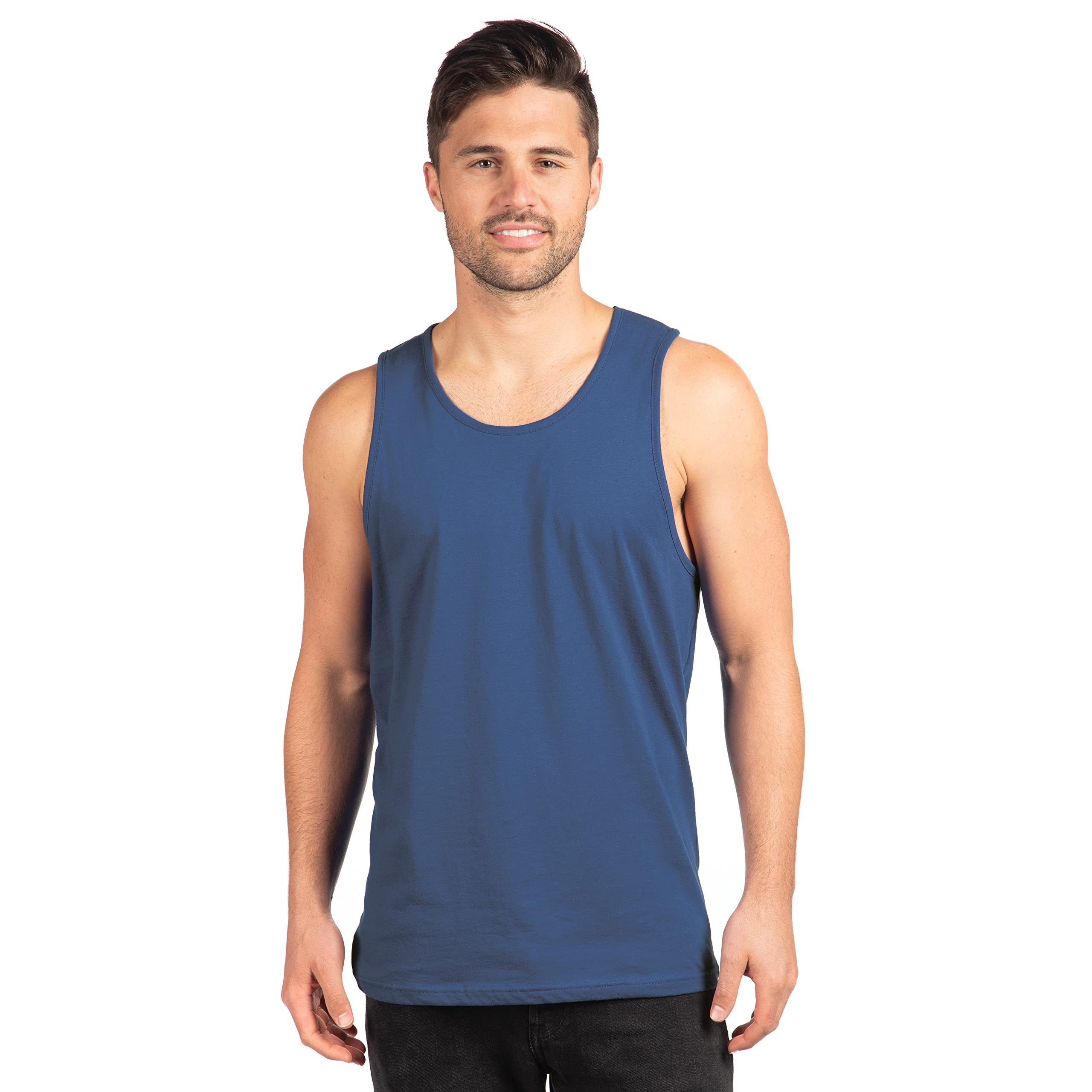 Next Level Apparel Men's Cotton Muscle Tank Top - Breathable Workout Shirt for Gym, Running & Summer Outdoor Activities