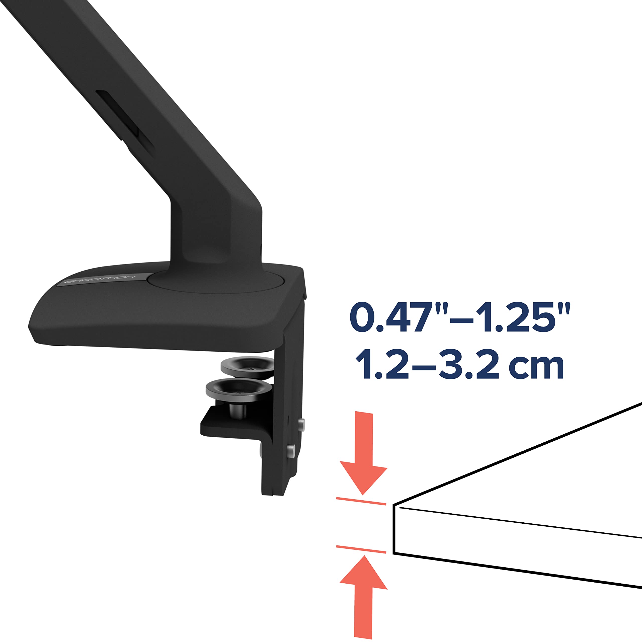 Ergotron MXV Single Monitor Arm - Adjustable VESA Desk Mount for 13-34 Inch Screens (7-20 lbs) - Matte Black - Perfect for Home Office, Gaming & Workspace Ergonomics