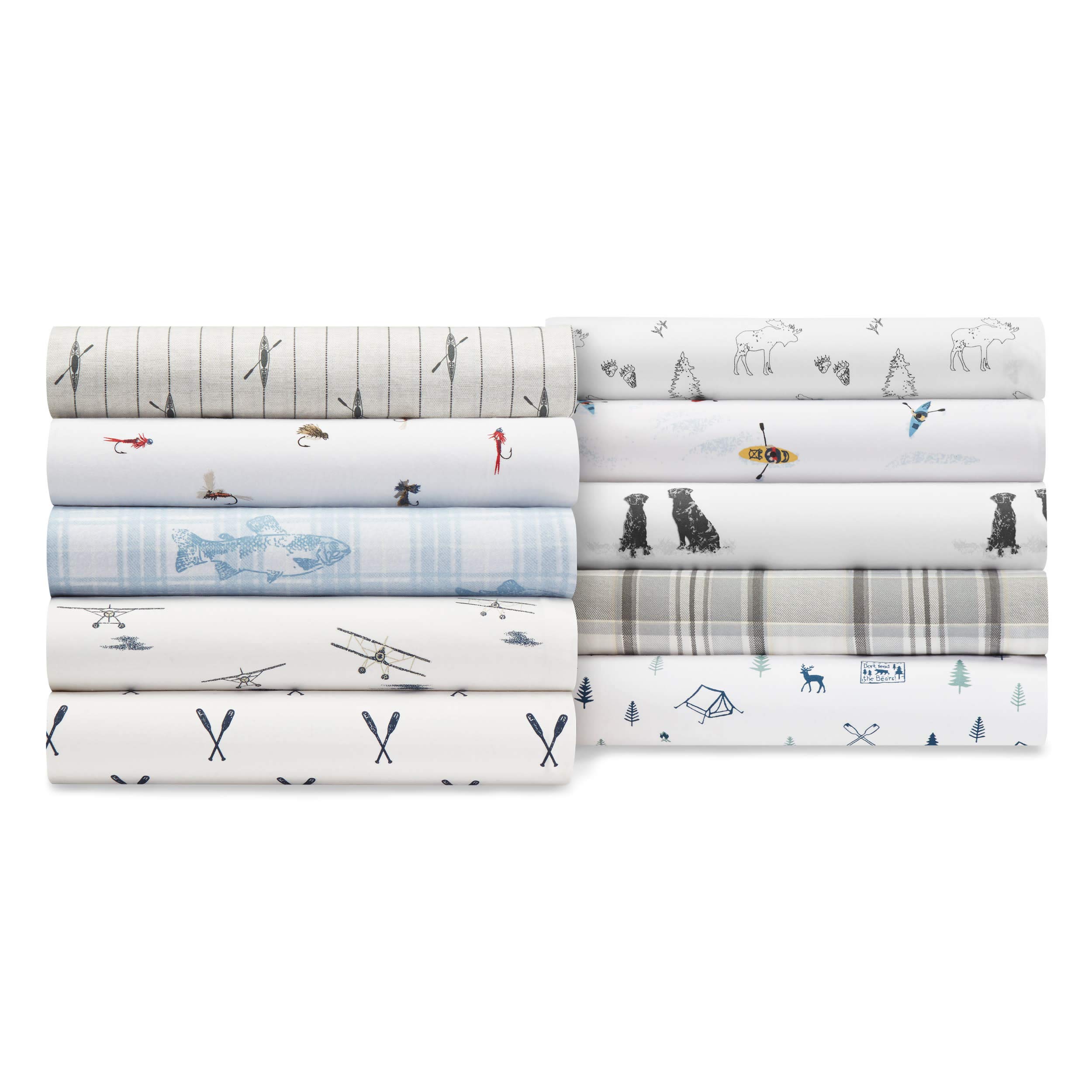 Eddie Bauer King Cotton Percale Sheets - Crisp & Cool Bedding Set for Home Decor | Perfect for Kayak Trips