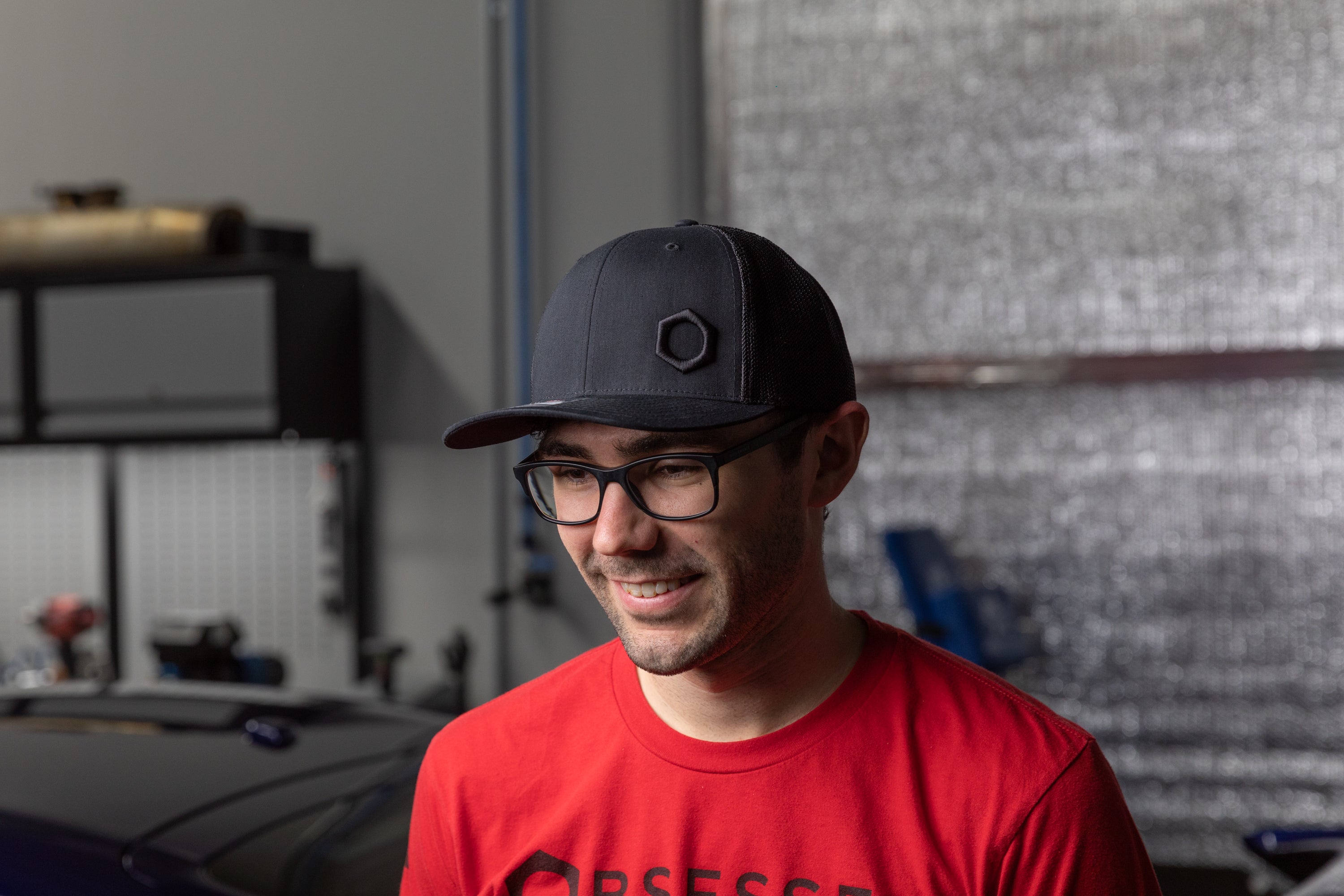 Obsessed Garage Raised Hex Hat Snapback Cap - Stylish Adjustable Dad Hat for Men & Women | Perfect for Outdoor Activities, Sports, and Casual Wear
