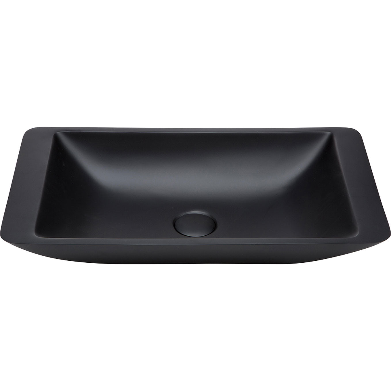 Fienza CSB03 MB Matte Black 600mm Solid Surface Above Counter Bathroom Basin - Perfect for Modern Vanities and Contemporary Bathroom Designs
