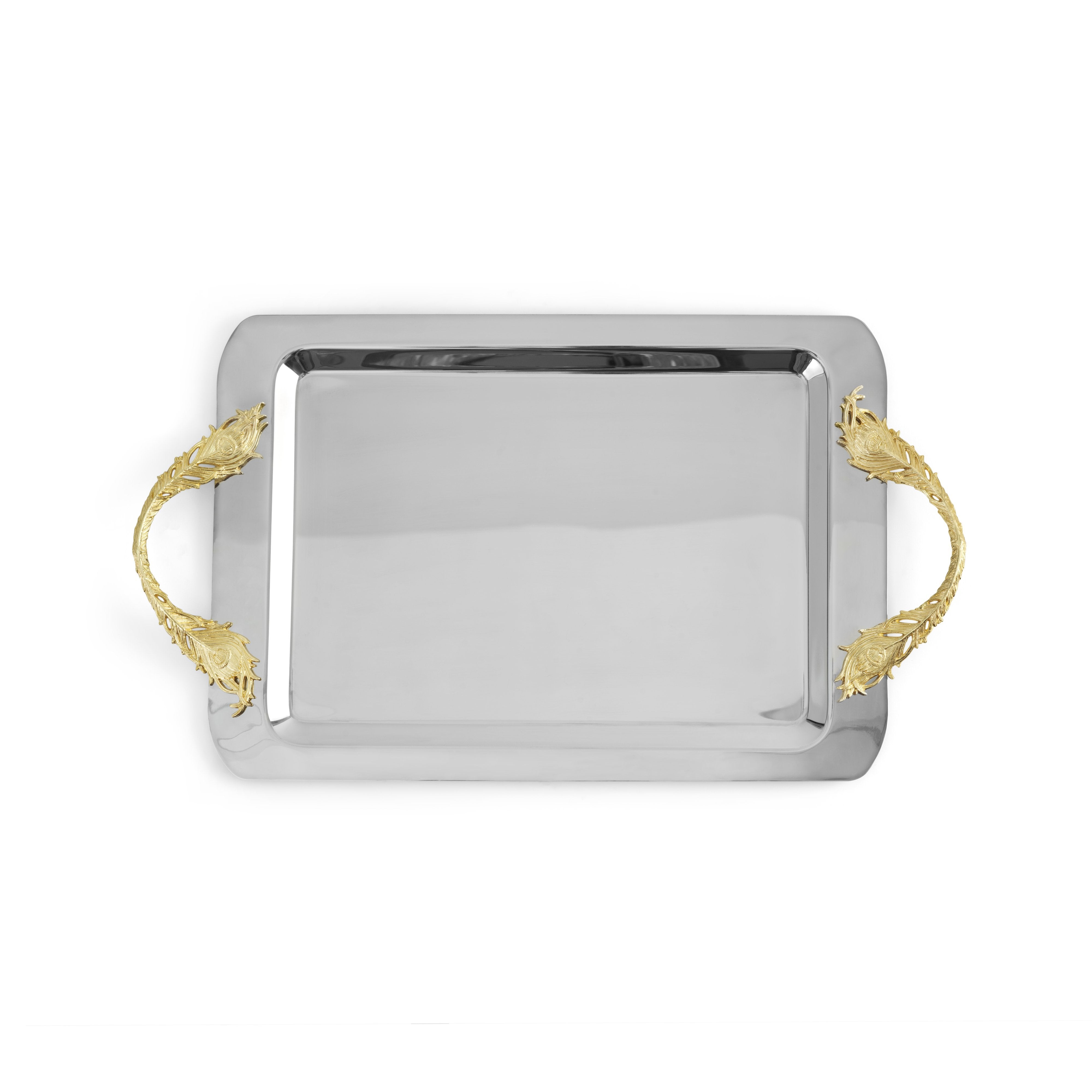 Plume Large Tray - Stylish Decorative Serving Tray for Home Decor, Dining, and Coffee Table Organization | Perfect for Entertaining, Breakfast in Bed, and Displaying Decor