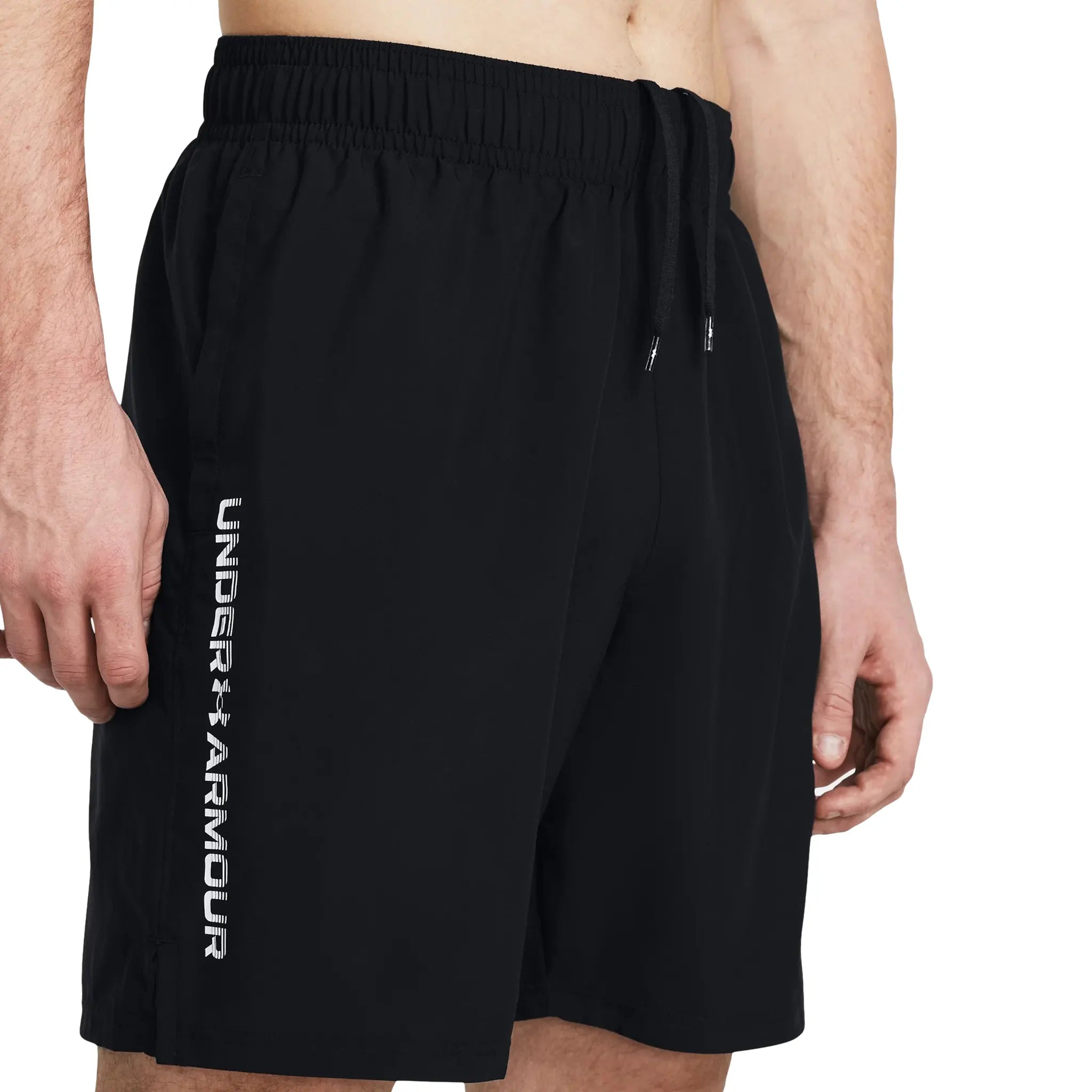 Under Armour UA Tech White Black T-Shirt & Shorts Set - Moisture-Wicking Athletic Wear for Men - Perfect for Running, Gym Workouts & Casual Wear