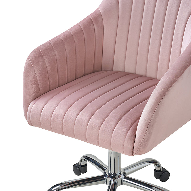 Theo Modern Velvet Office Chair with Tufted Back - Ergonomic Desk Chair for Home & Office Workspace, Comfortable Computer Gaming Chair for Long Hours Sitting