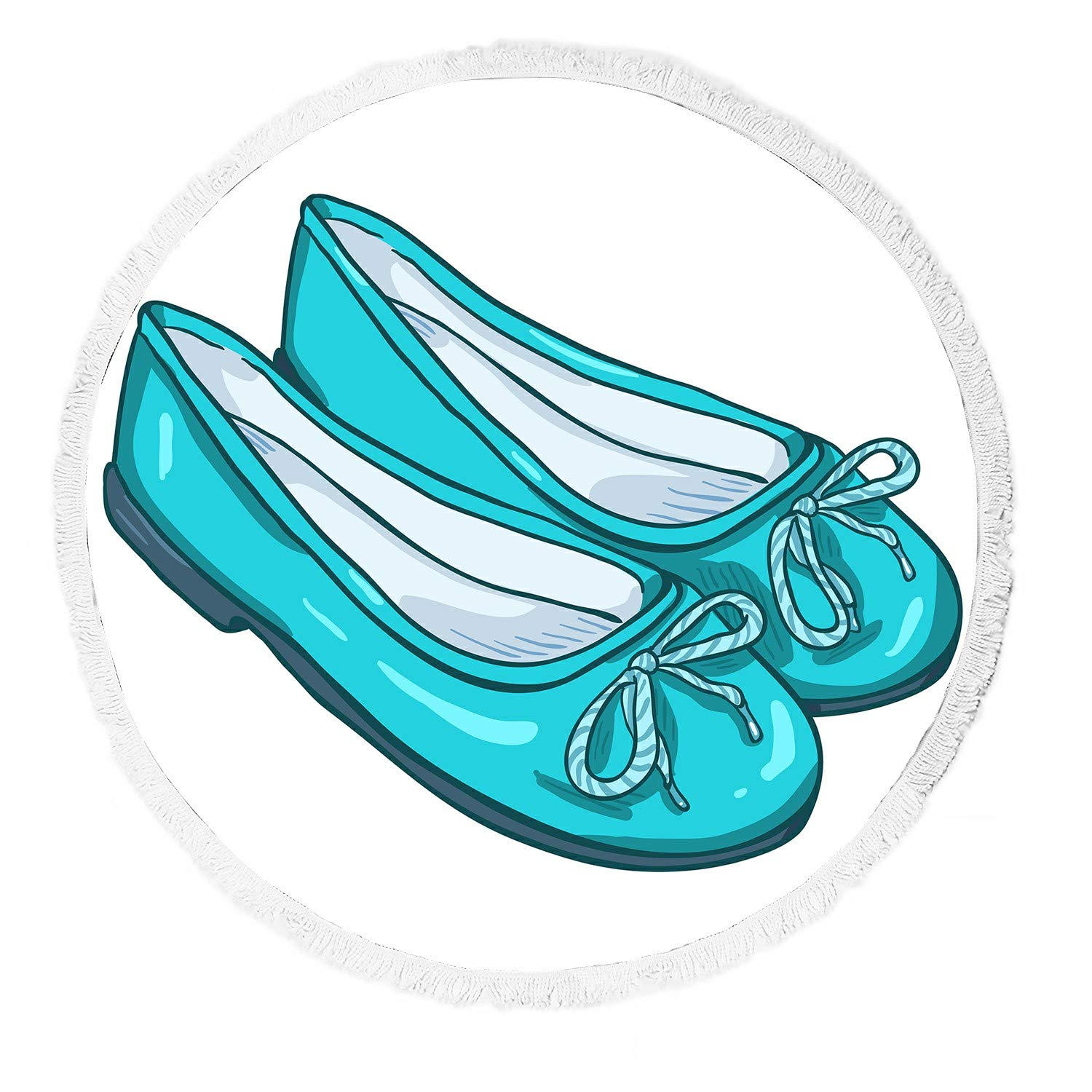 Turquoise Women's Ballet Flats - Comfortable Beach Shoes for Walking, Yoga & Travel | Pair of Stylish Summer Sandals for Women | Perfect for Beach, Vacation, Poolside & Casual Outings