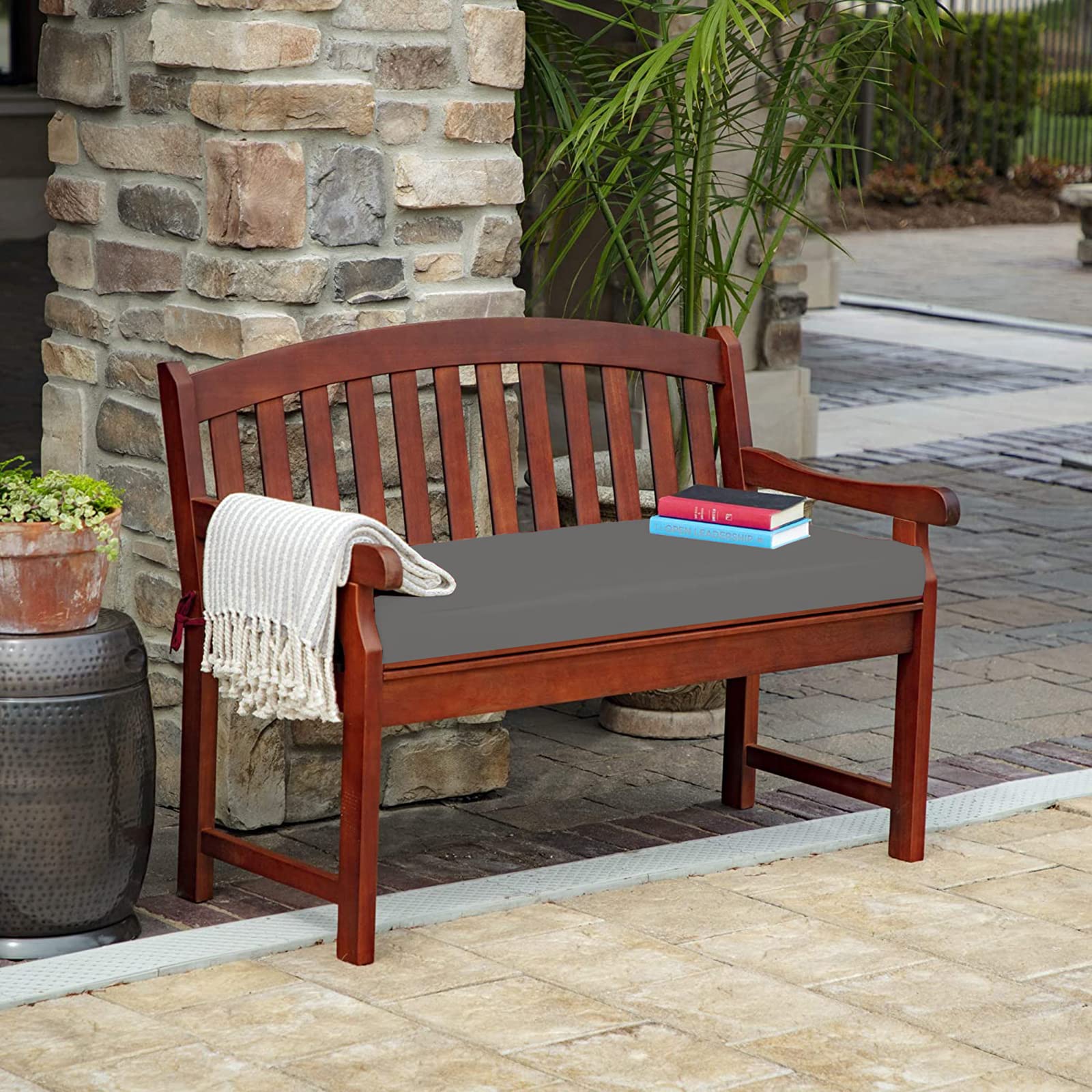 **Outdoor Patio Bench Cushion - Waterproof & Non-Slip Garden Swing Cushion for Wicker Loveseat, Sunbrella Fabric - Perfect for Patio, Deck, Poolside & Indoor Sofa Use**
