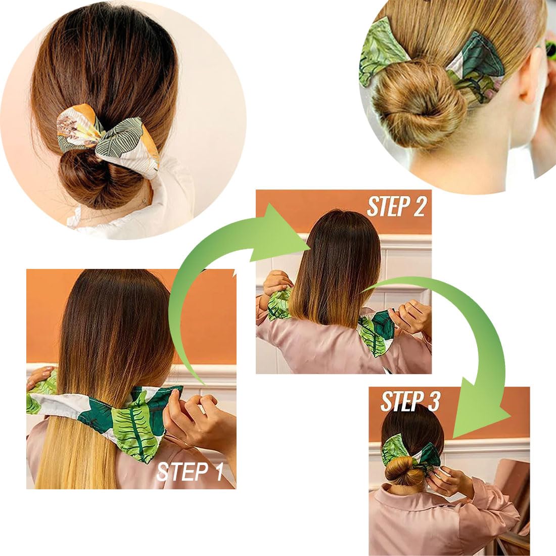 KGDUYC Magic Hair Bun Maker with Bow - 3-Piece Hair Twister & Twisted Hairpin Set for Thick or Long Hair - Perfect for Updos, Weddings & Everyday Styling