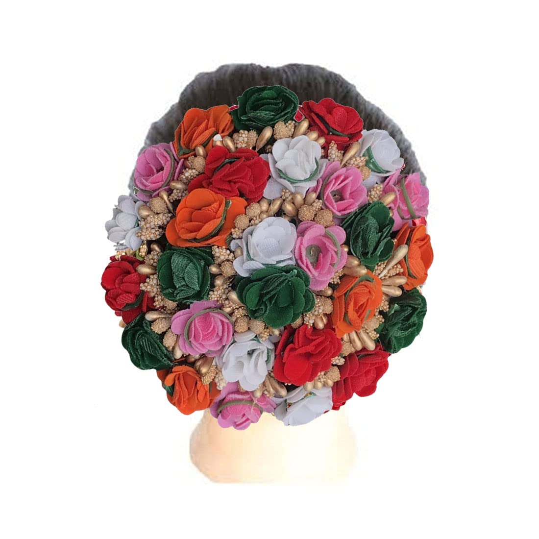 Arooman™ Bridal Hair Juda Bun & Gajra Hair Accessories for Women & Girls - Multicolor Pack of 2 - Perfect for Weddings, Parties & Indian Traditional Events